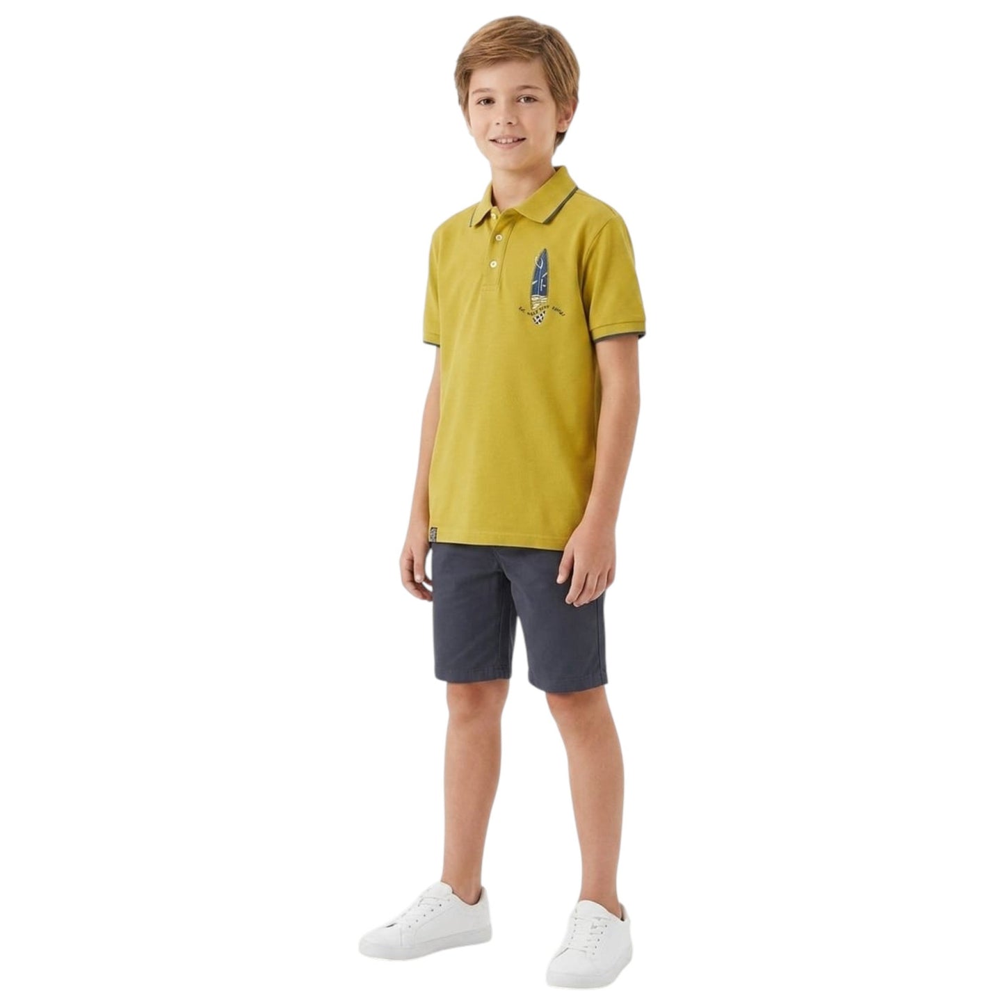 Kids Boy's Printed Back Top,Dark Lime