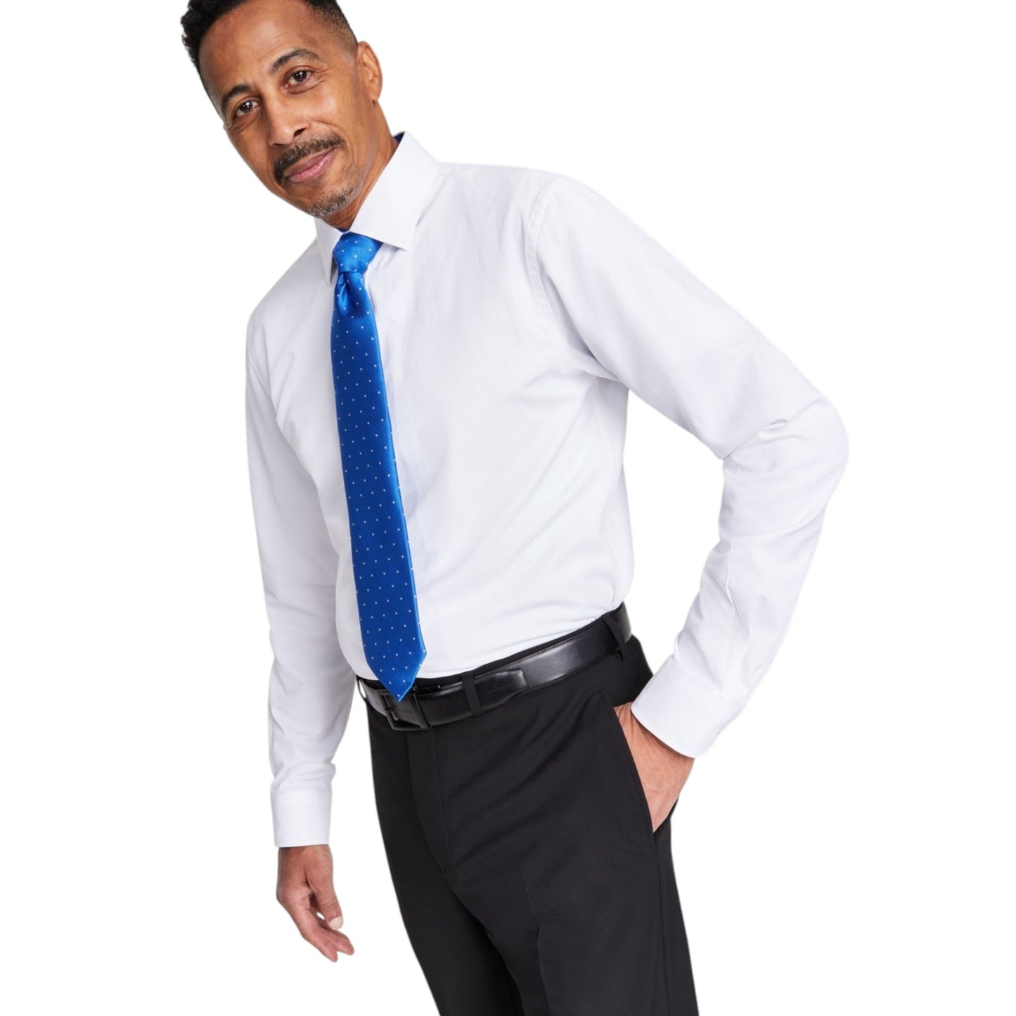 Men's Plain Solid Dress Shirt,White
