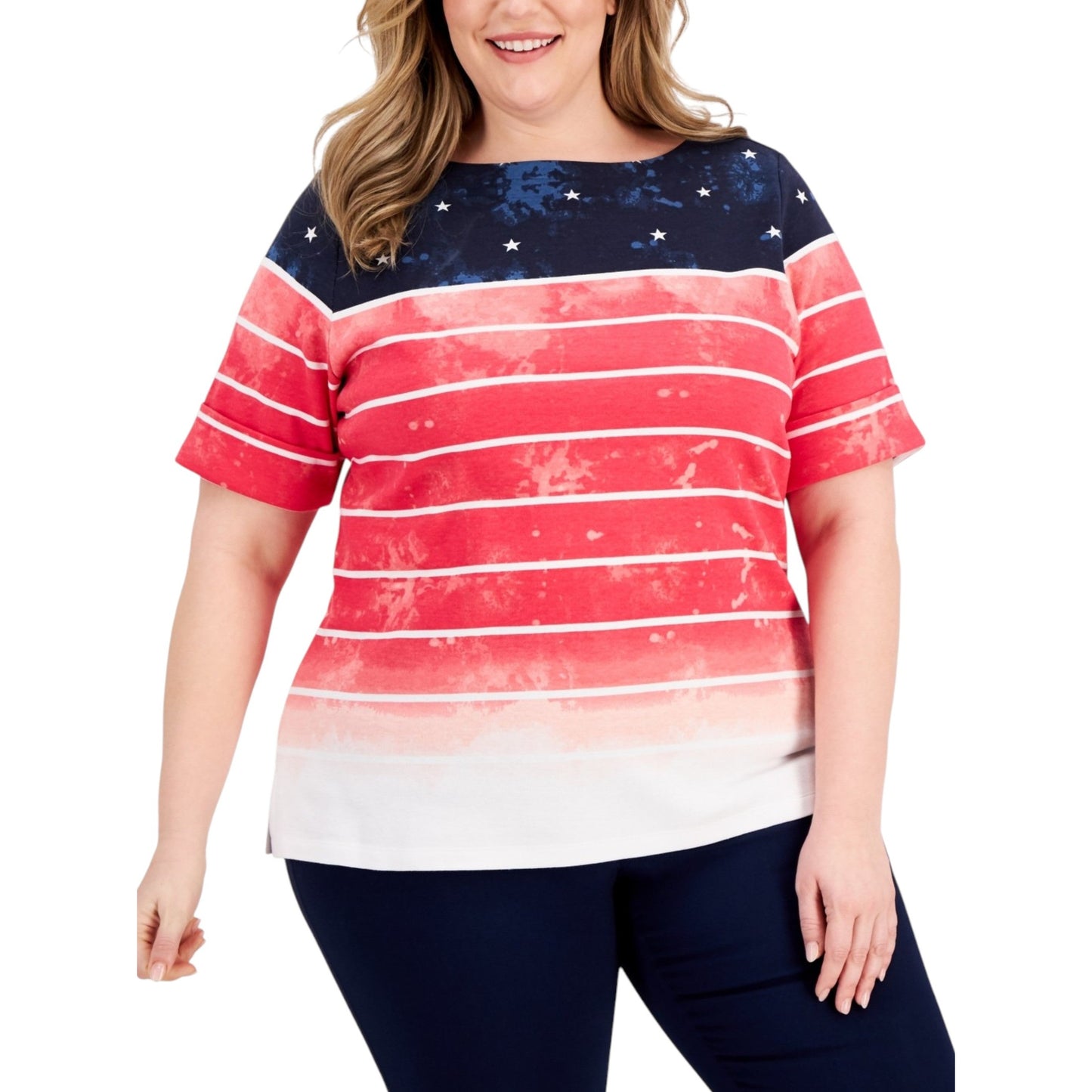 Women's Colorblocked Top,Multi
