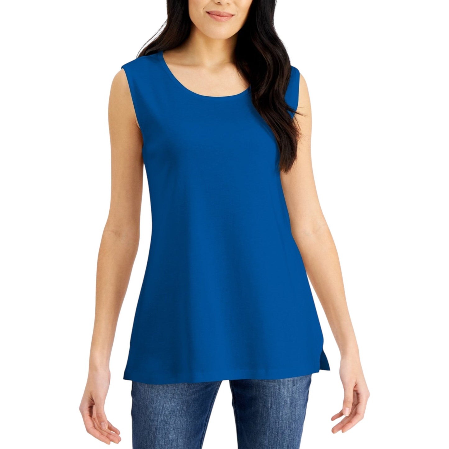 Women's Plain Solid Top,Blue