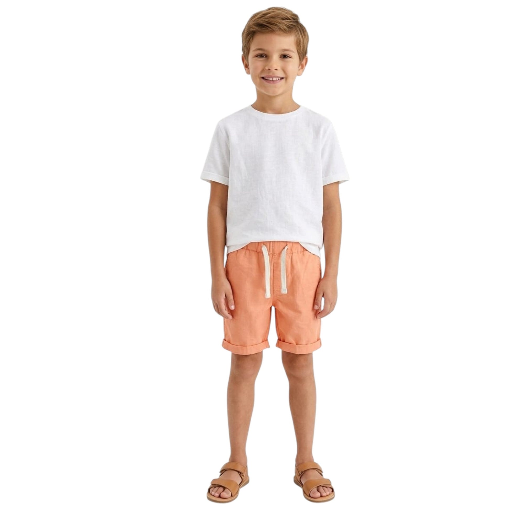 Kids Boy's Plain Short,Coral