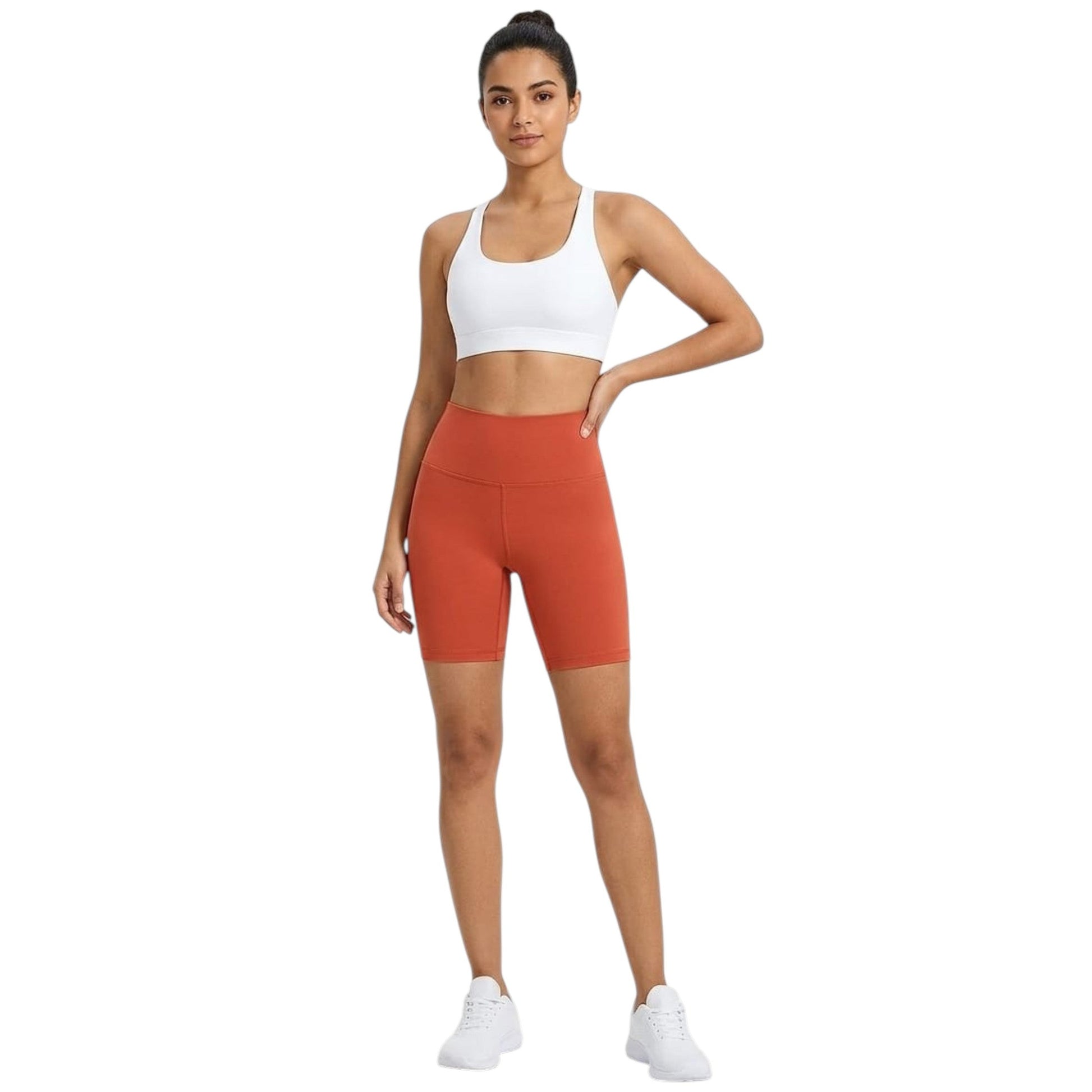 Women's Plain Sport Short,Dark Orange