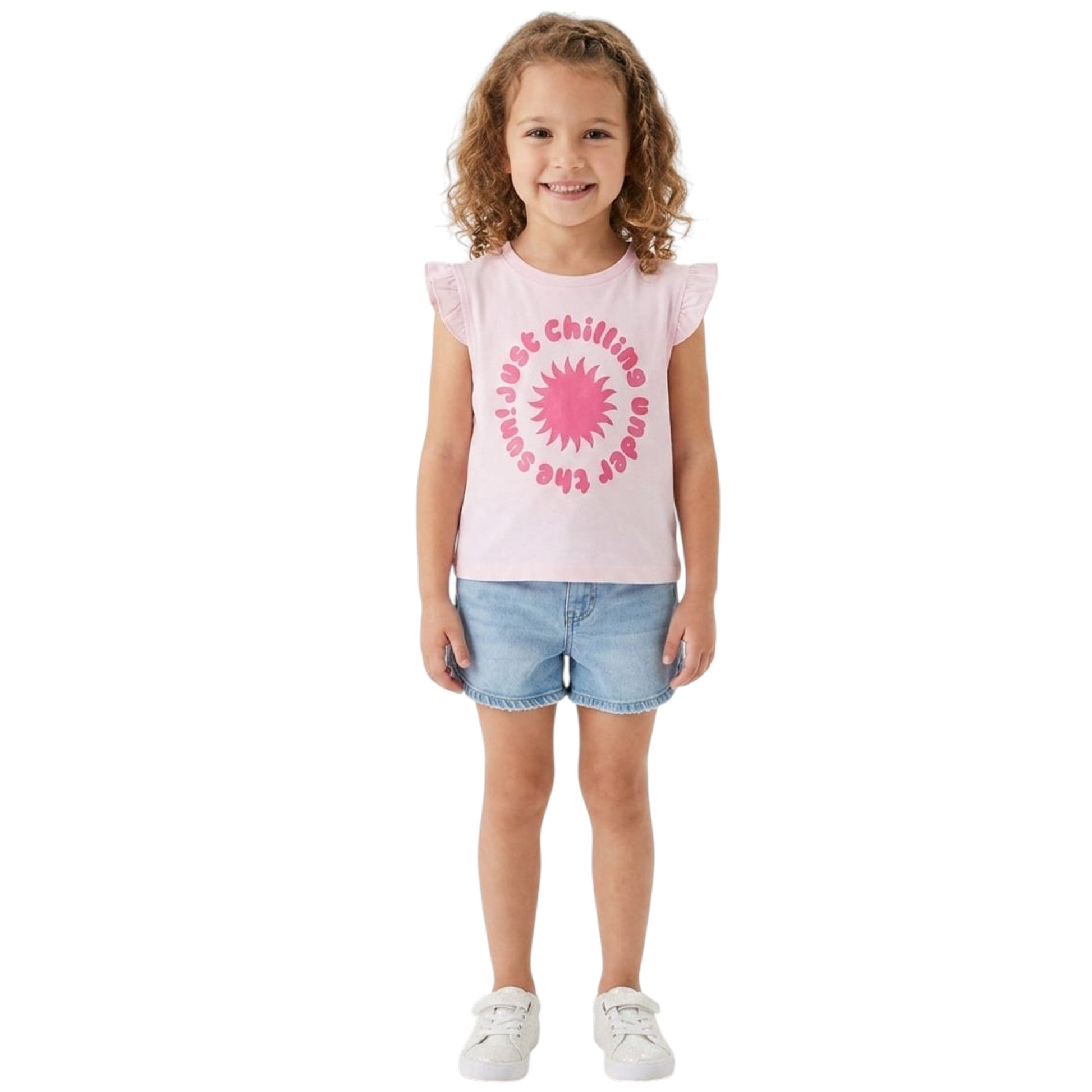 Kids Girl's Printed Top,Pink