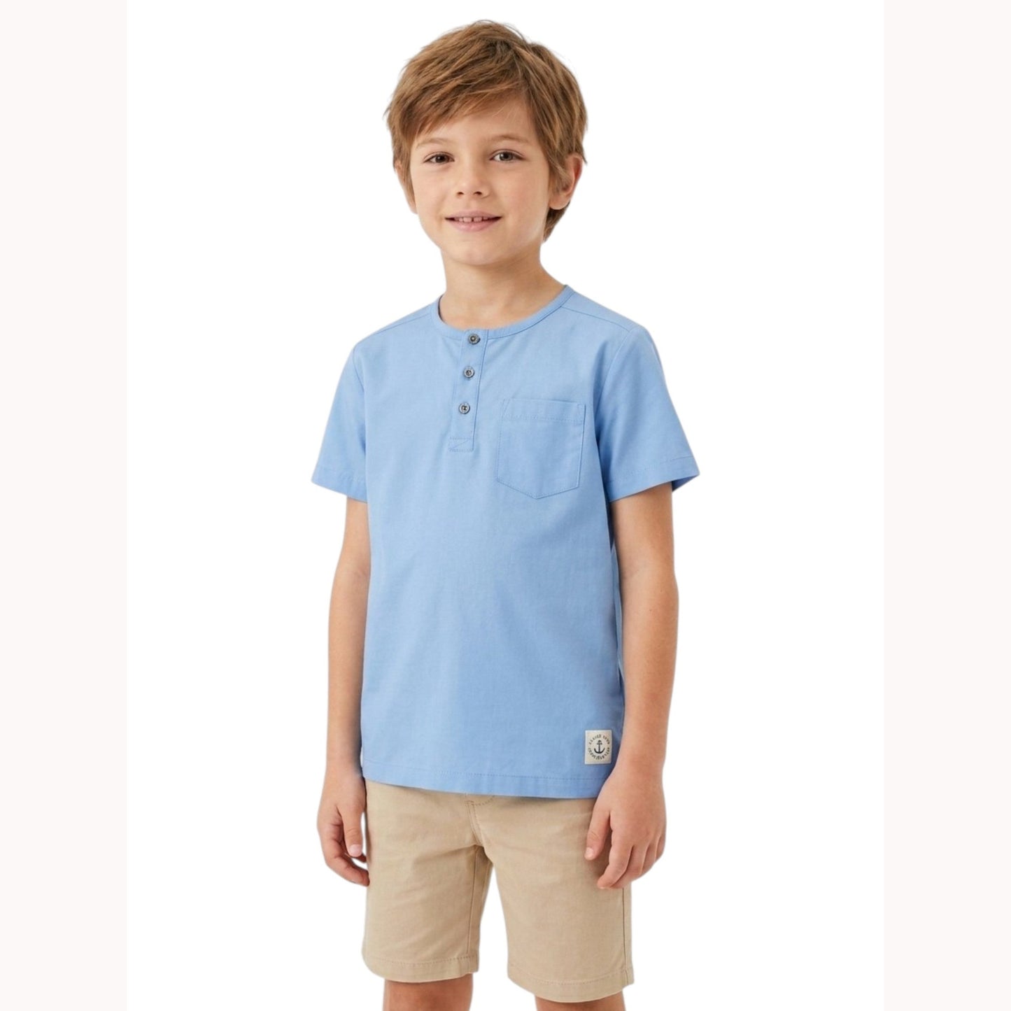 Kids Boy's Plain Top,Blue
