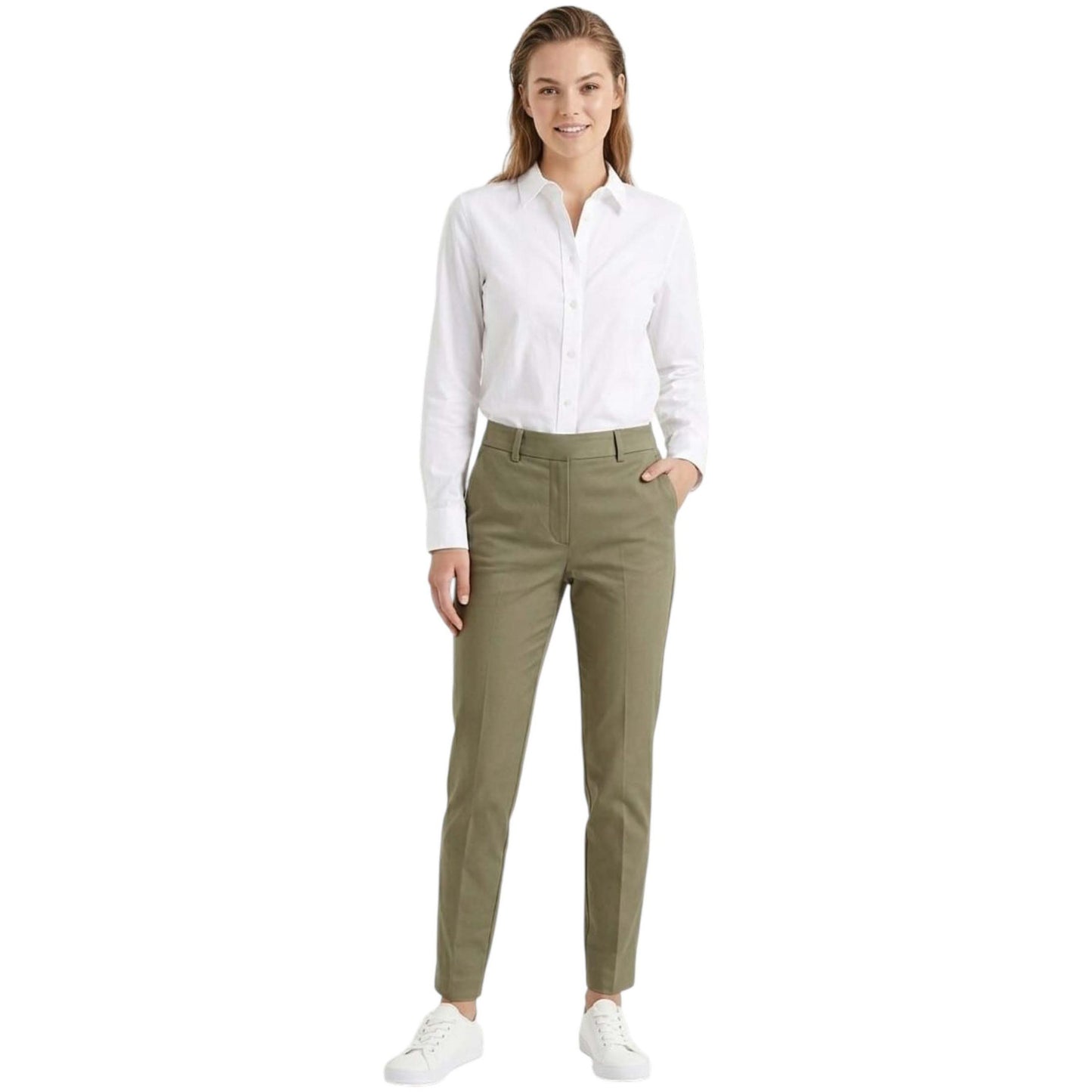 Women's Plain Pant,Olive