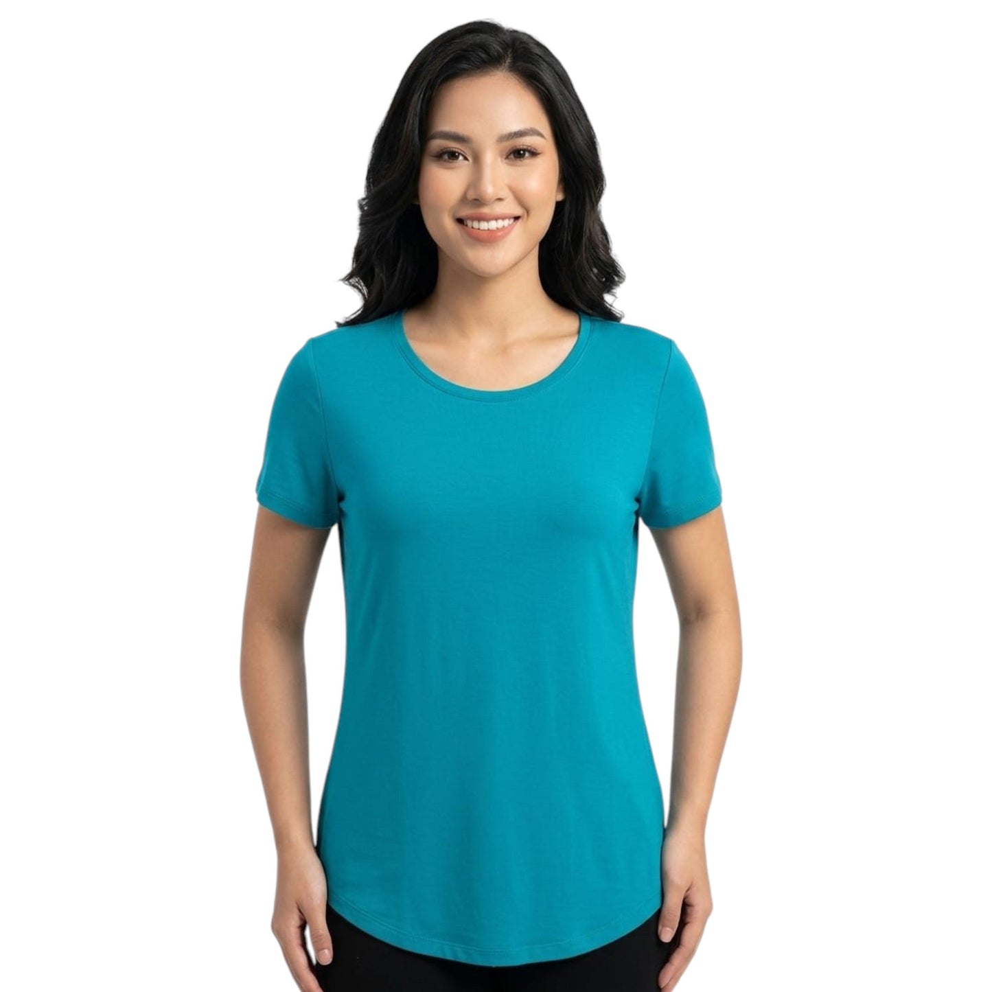 Women's Plain Top,Dark Aqua