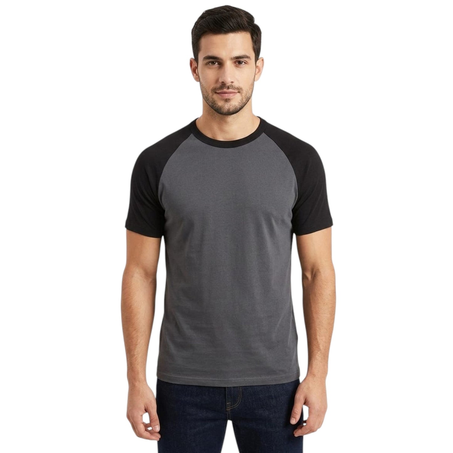 Men's Colorblocked Top,Dark Grey