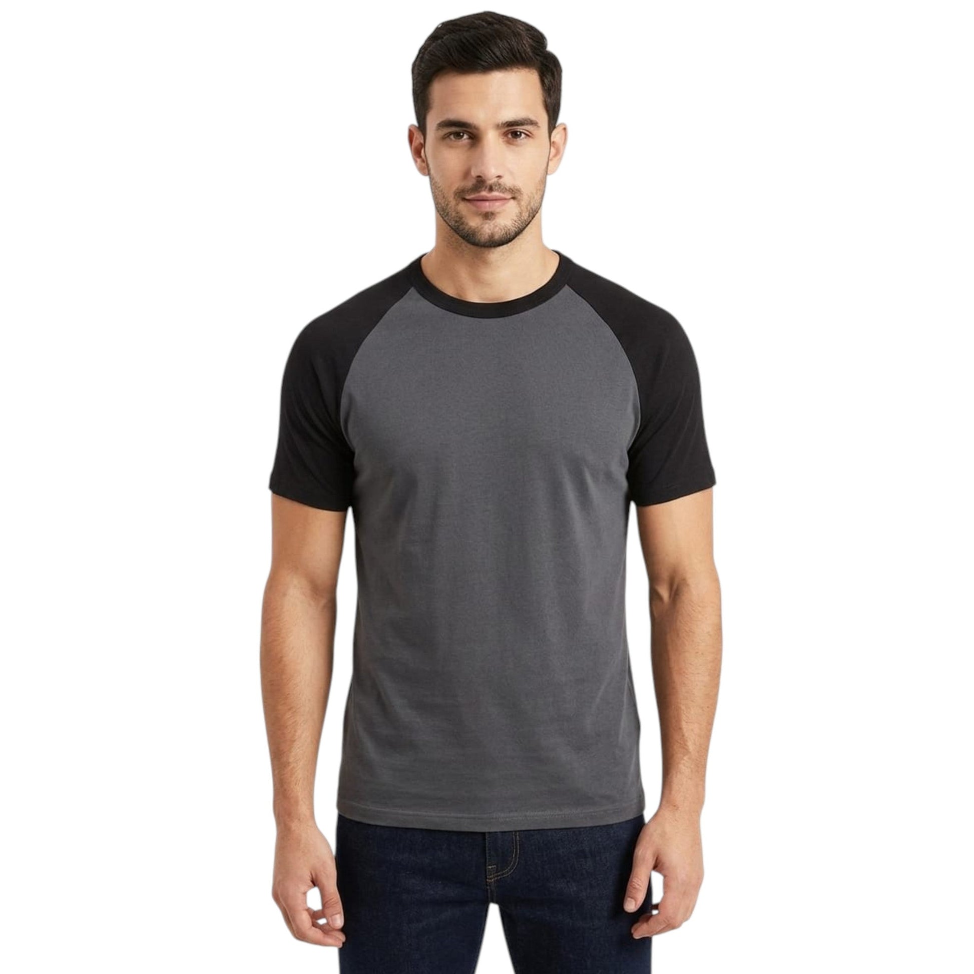 Men's Colorblocked Top,Dark Grey