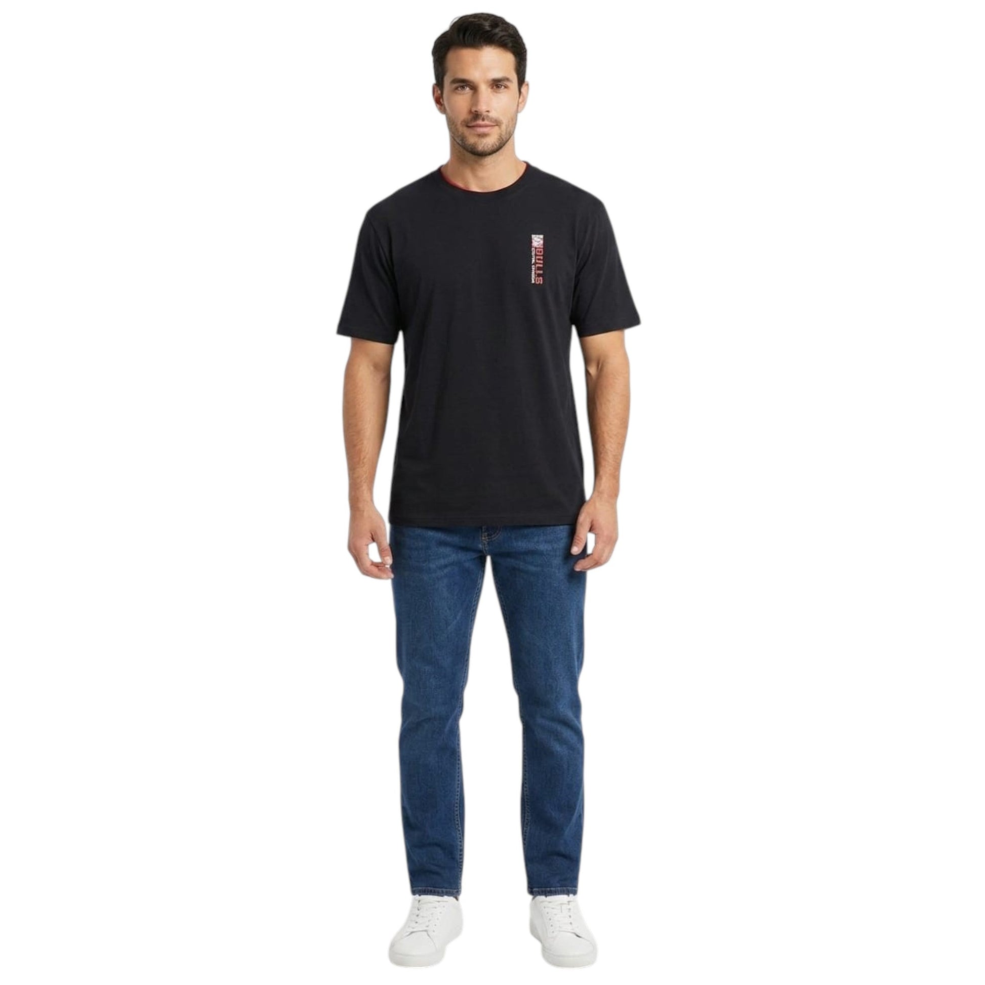 Men's Back Printed Top,Black