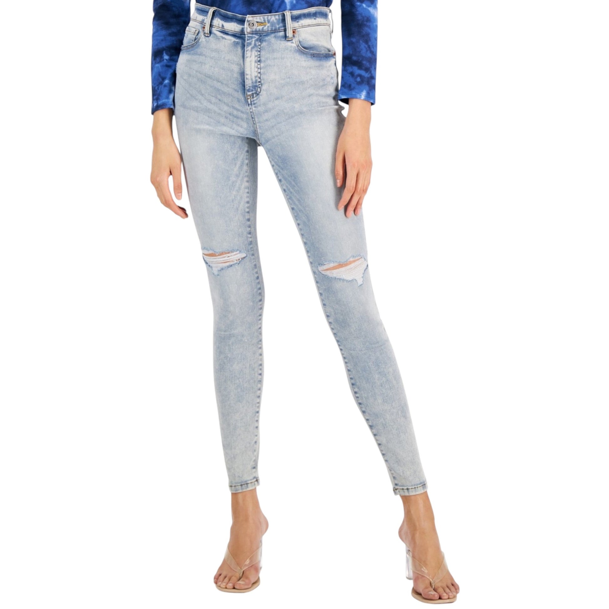 Women's Ripped Jeans,Light Blue