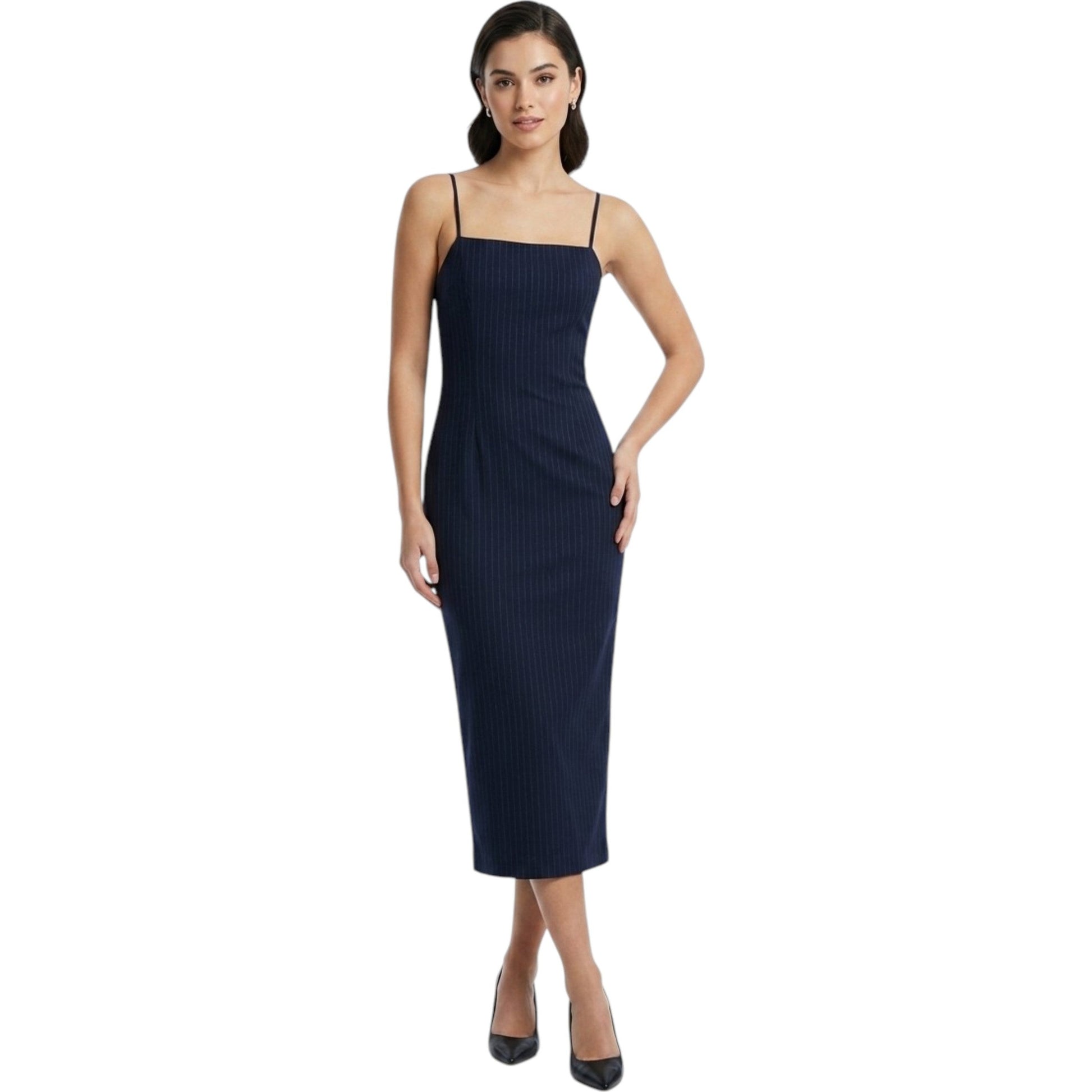 Women's Striped Dress,Dark Navy