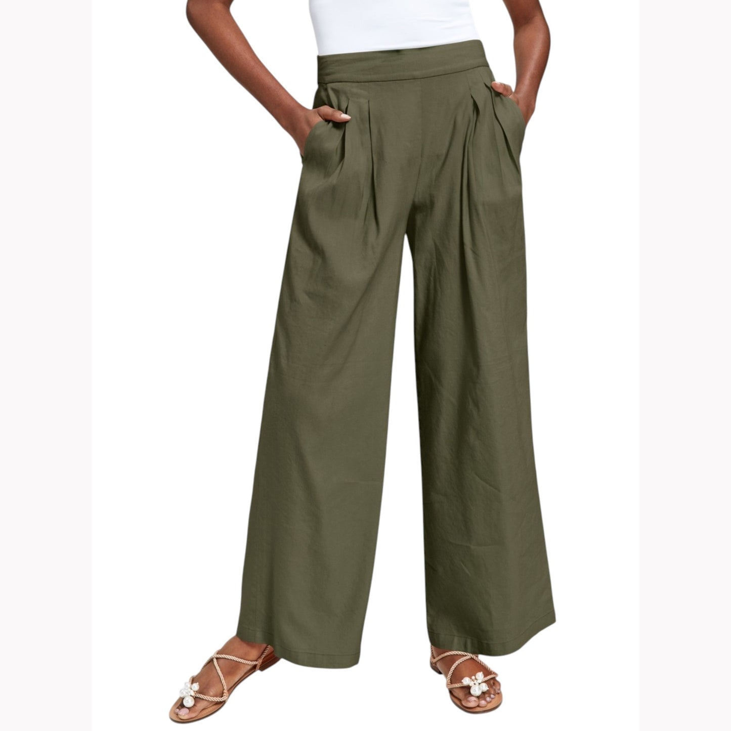 Women's Plain Pant,Olive