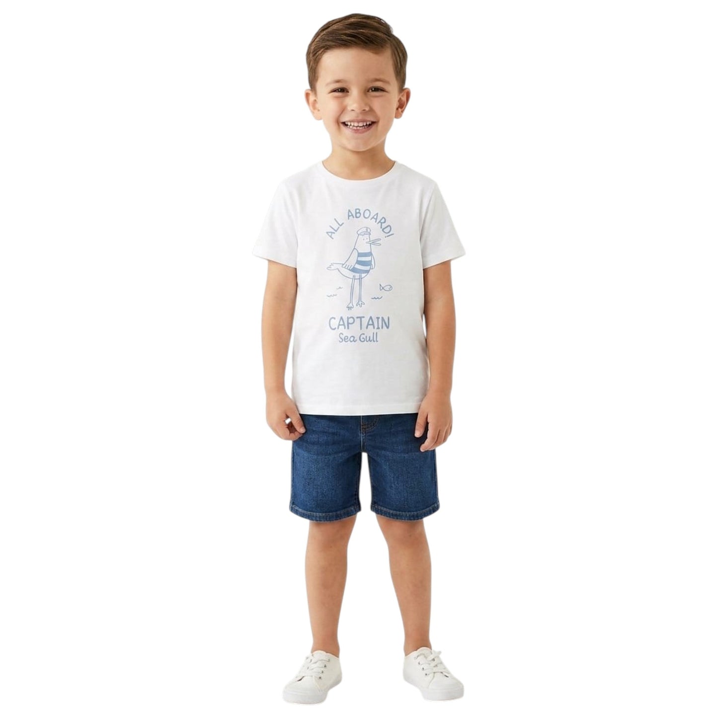 Kids Boy's Printed Top,White