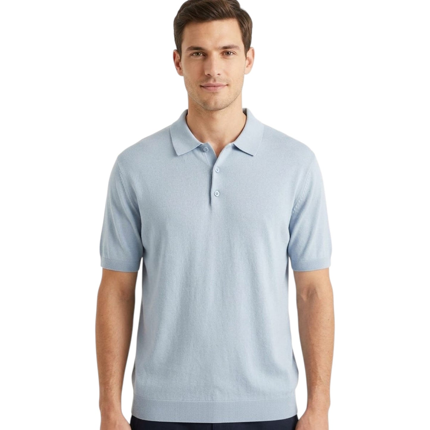 Men's Knitted Top,Duty Blue