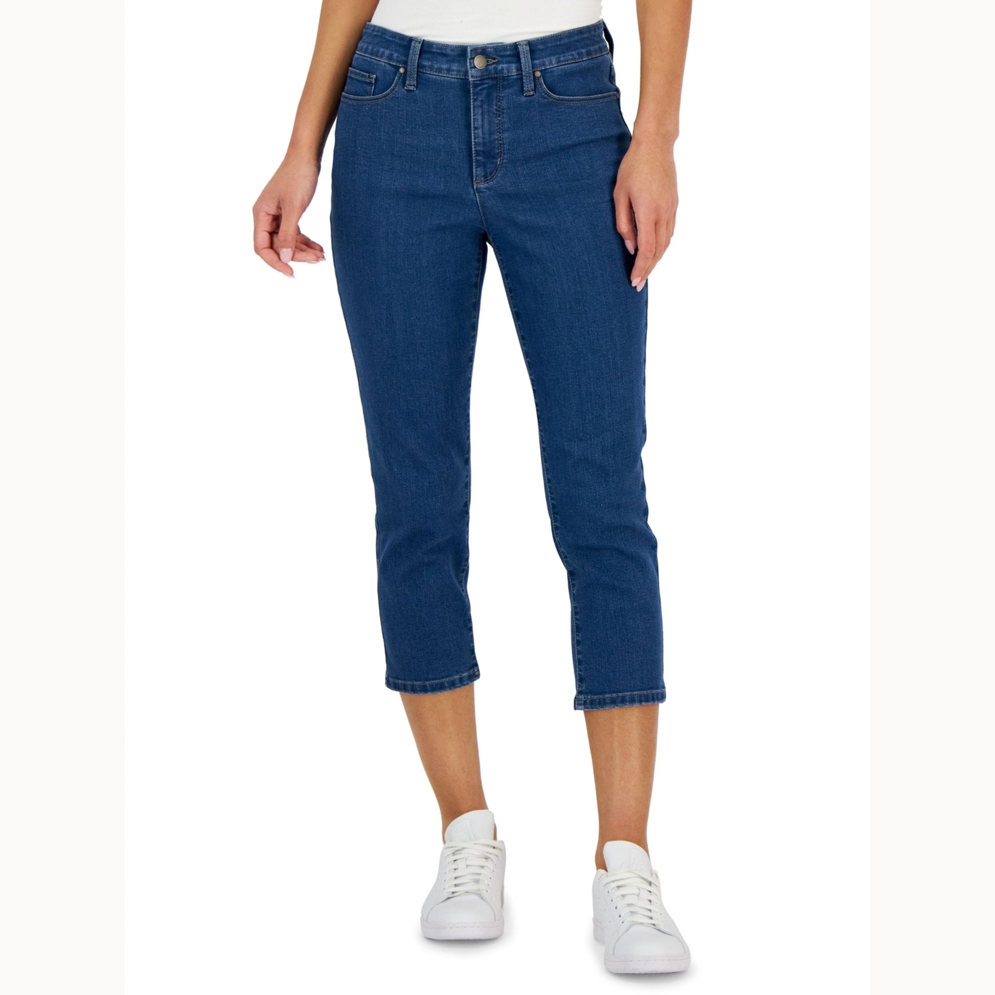 Women's Plain Capri Jeans,Blue
