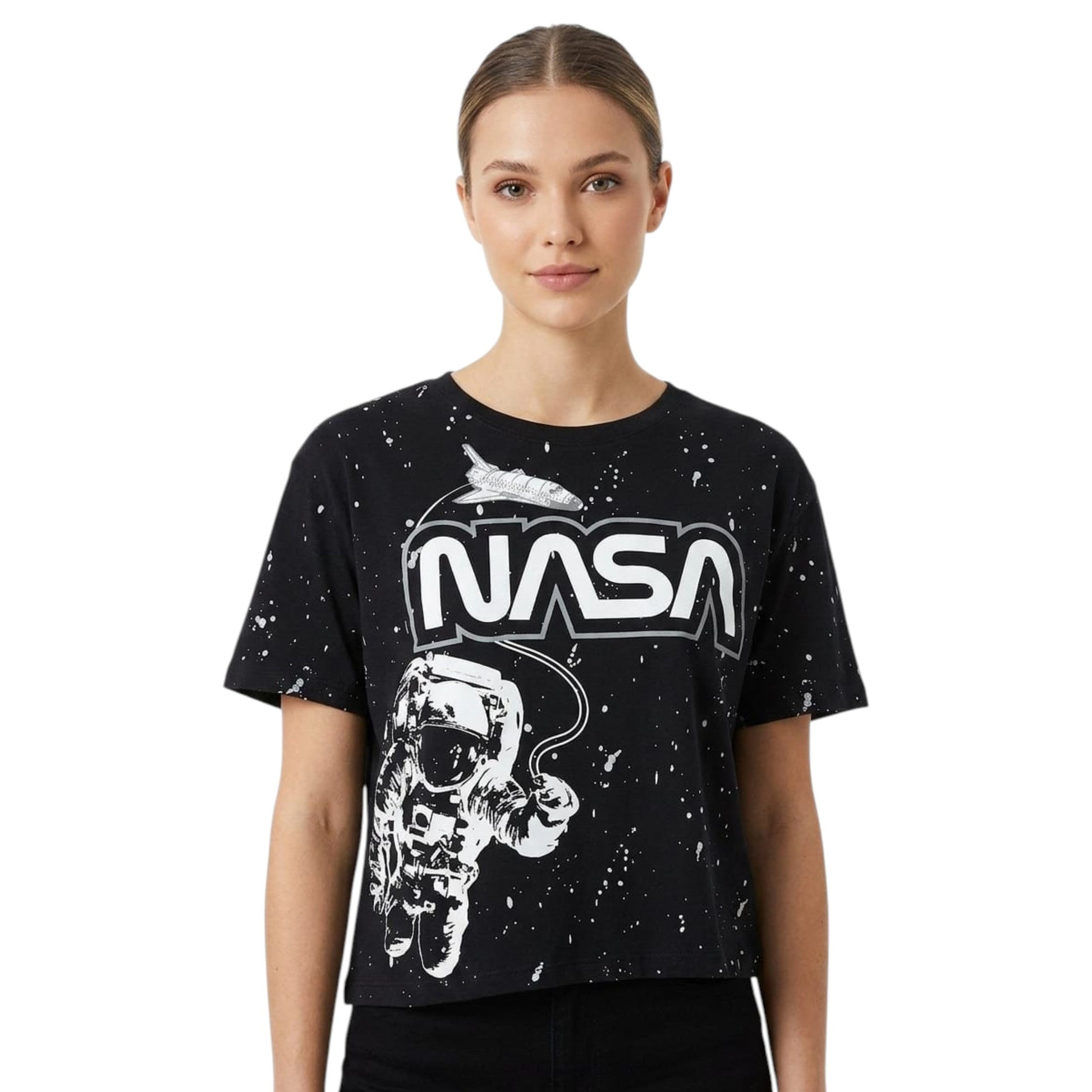 Women's Printed Top,Black