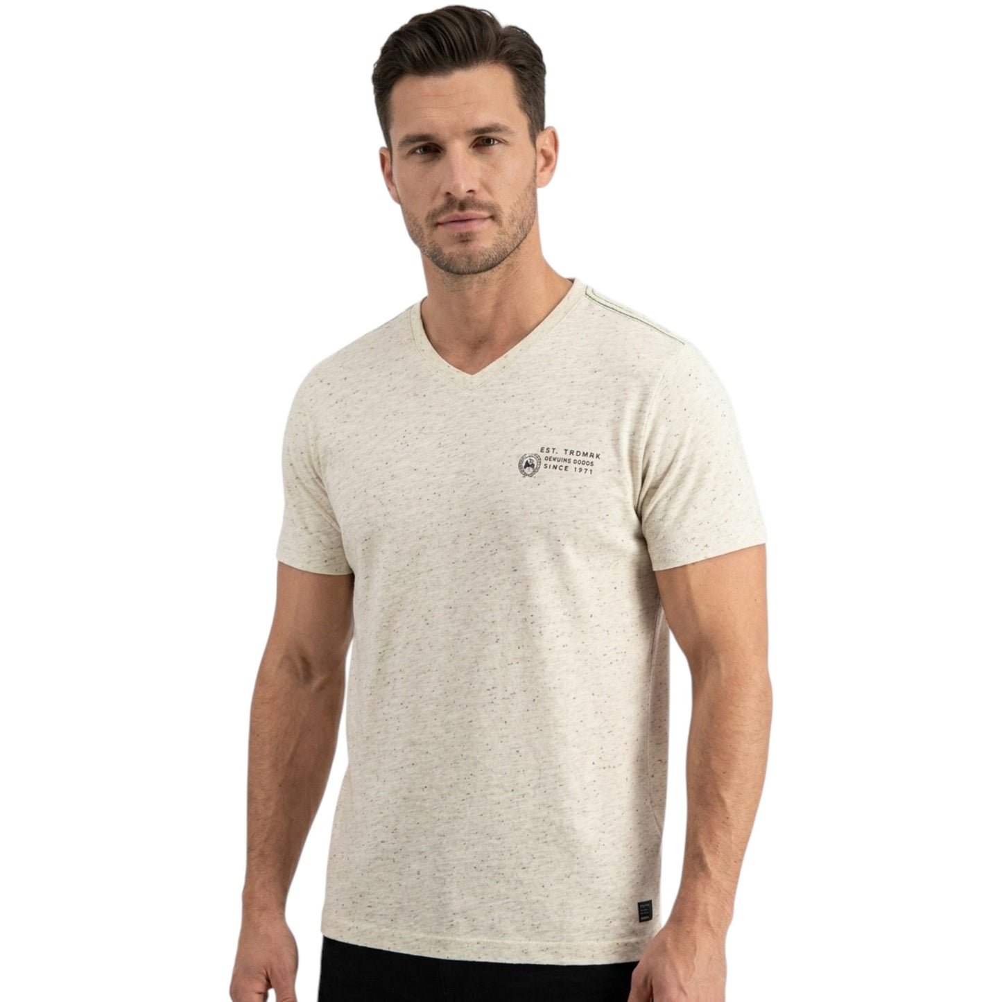 Men's Textured Casual T-Shirt,Off White