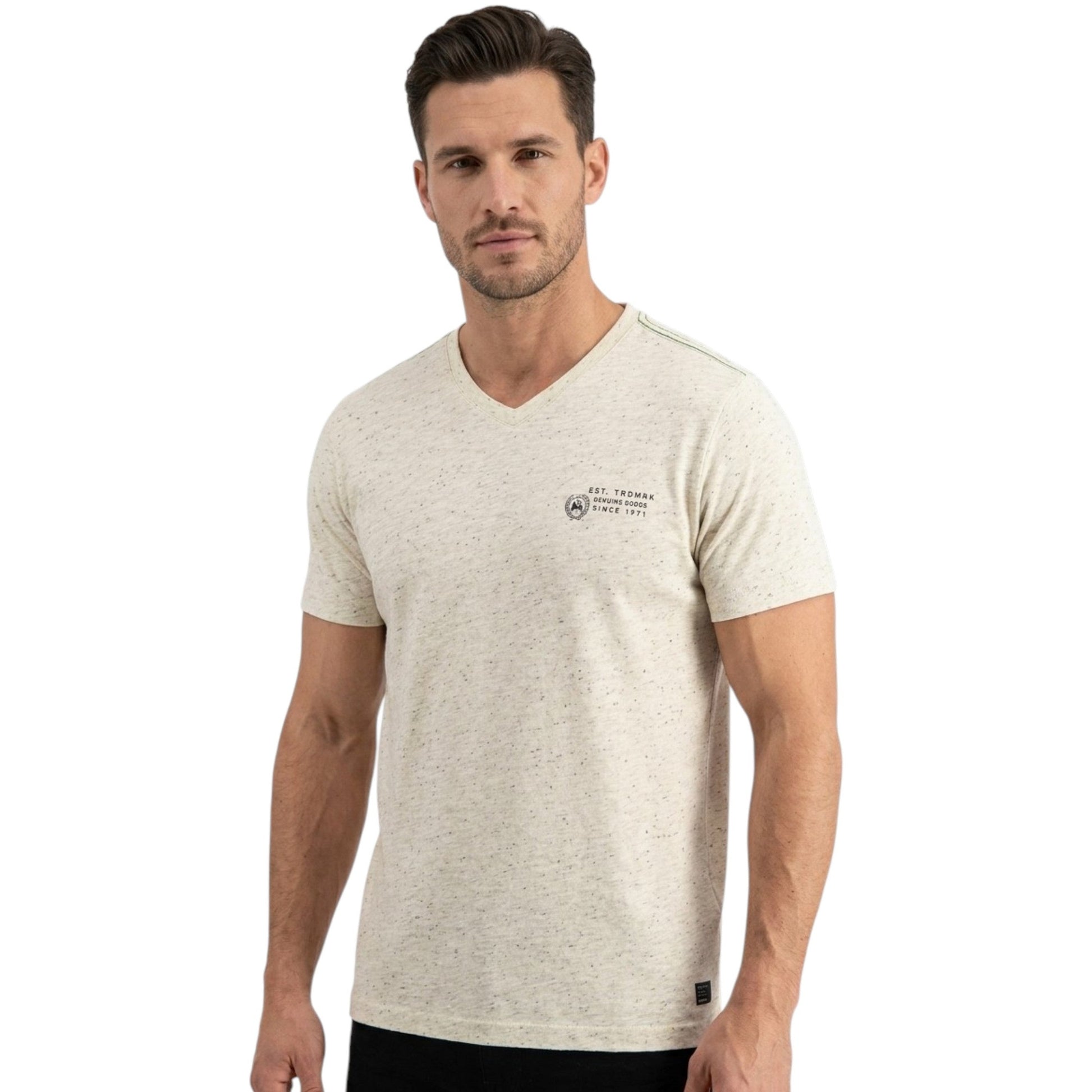 Men's Textured Casual T-Shirt,Off White