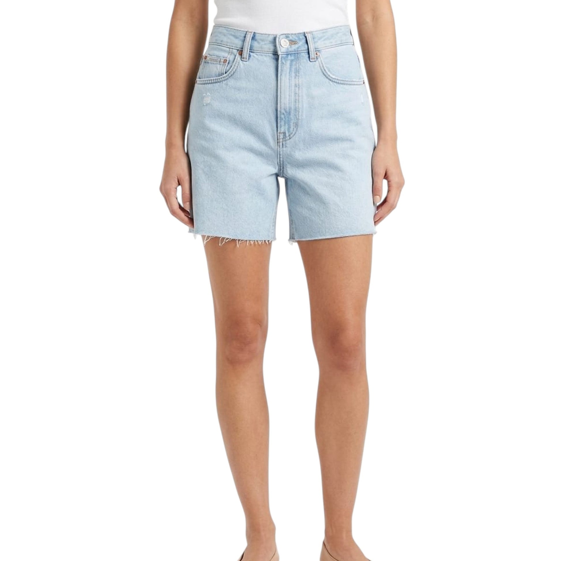 Women's Plain Jeans Short,Blue