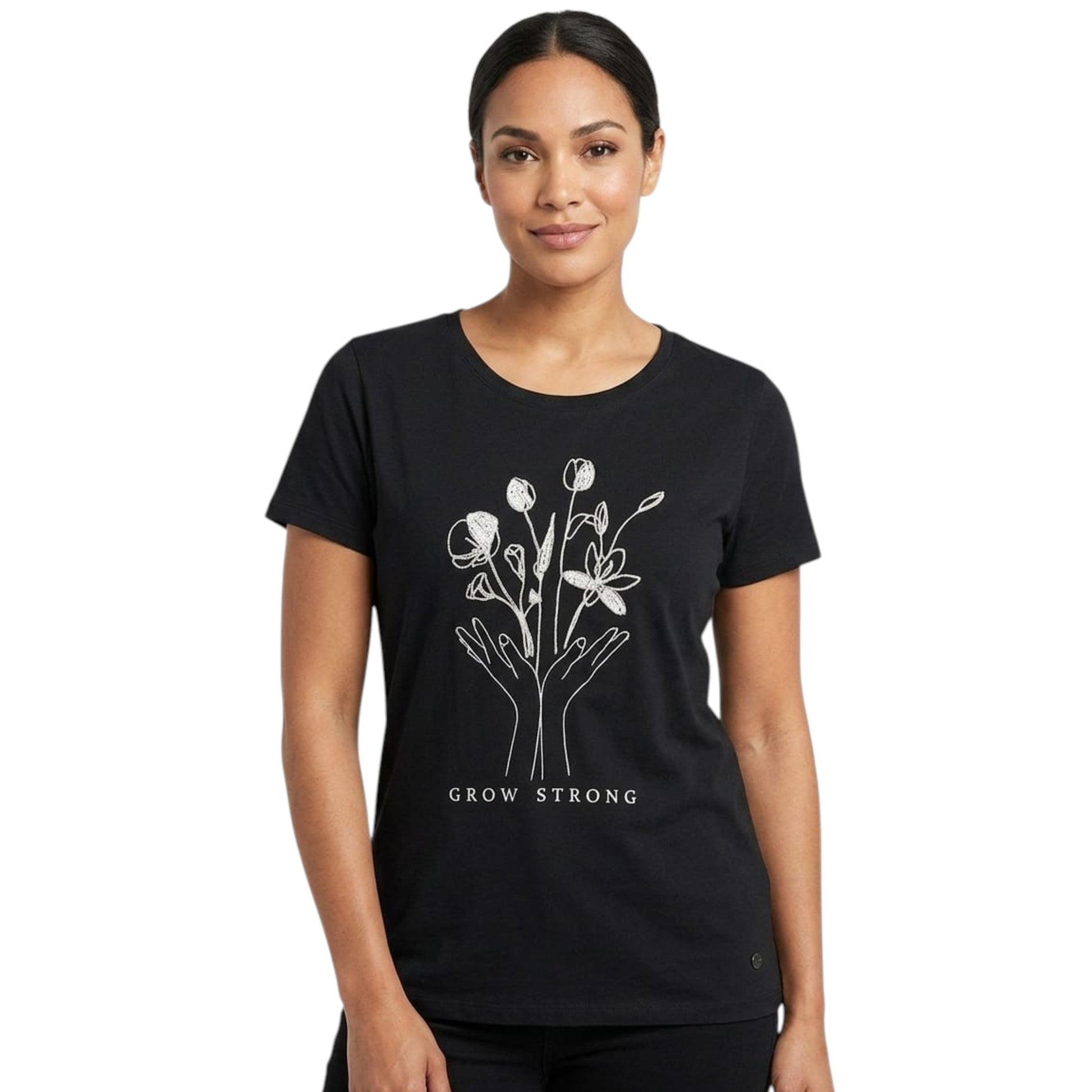 Women's Embroidered Beads Details Top,Black