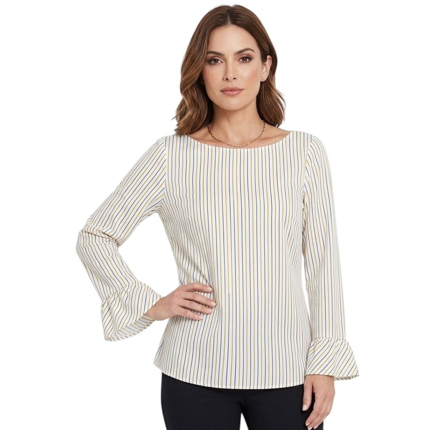 Women's Stripped Top,White