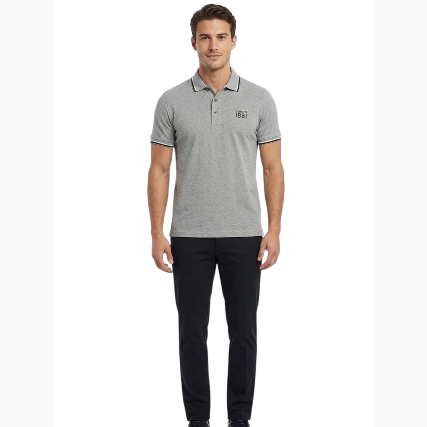 Men's Colorblocked Top,Light Grey