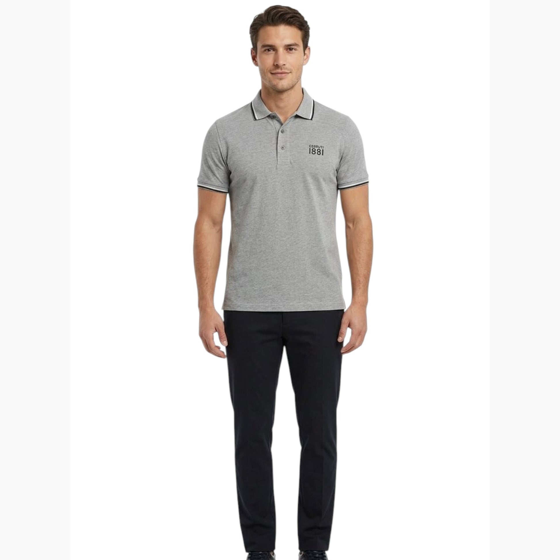 Men's Colorblocked Top,Light Grey