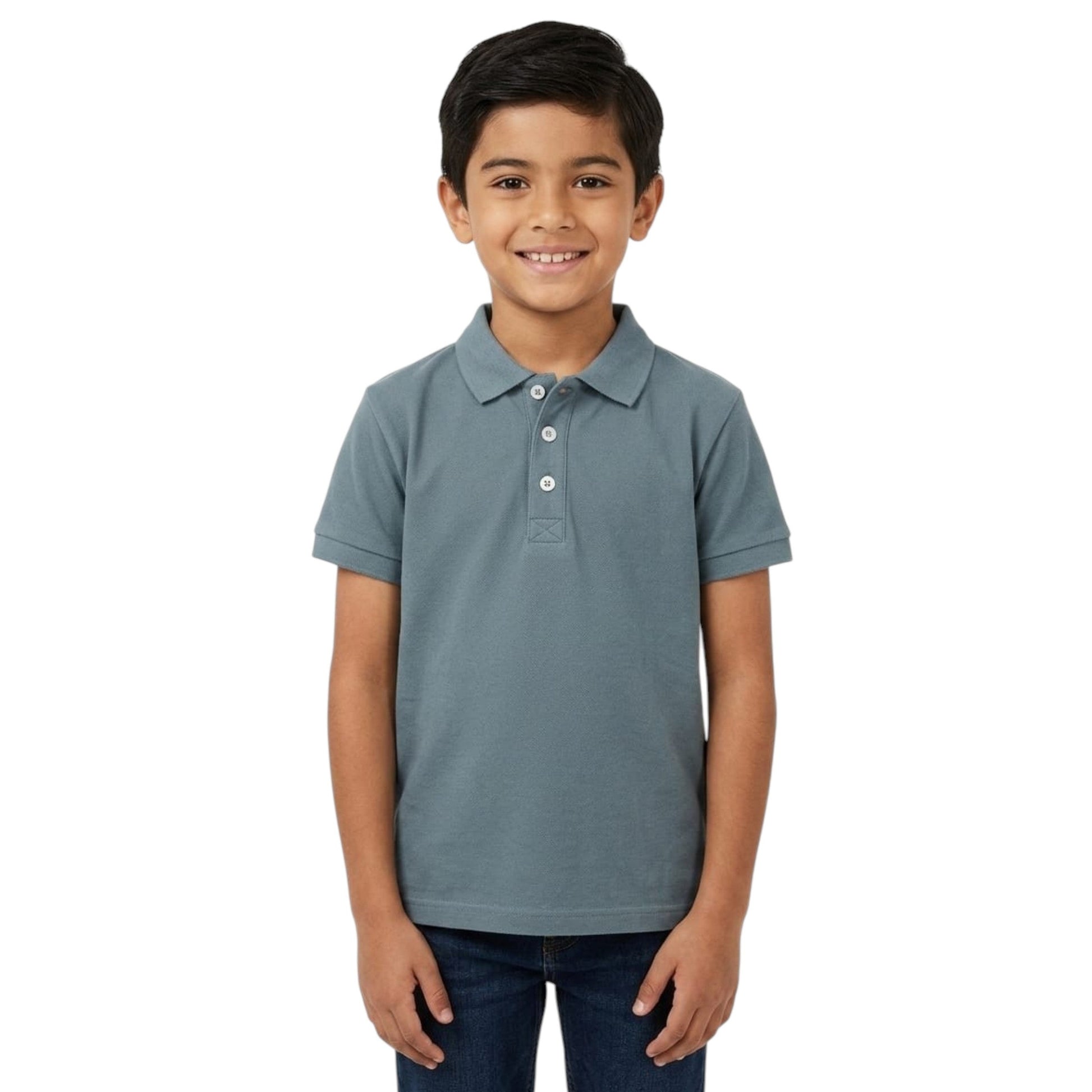 Kids Boy's Plain Solid Top,Dusty Navy