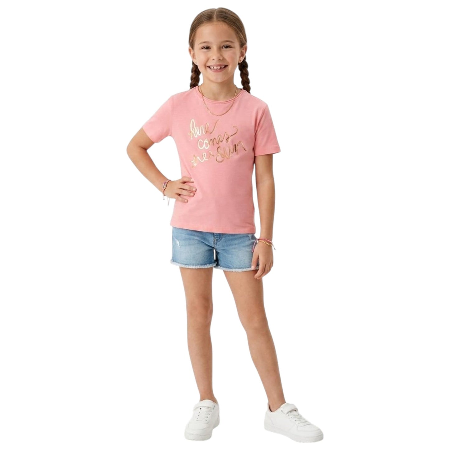Kids Girl's Printed Top,Pink