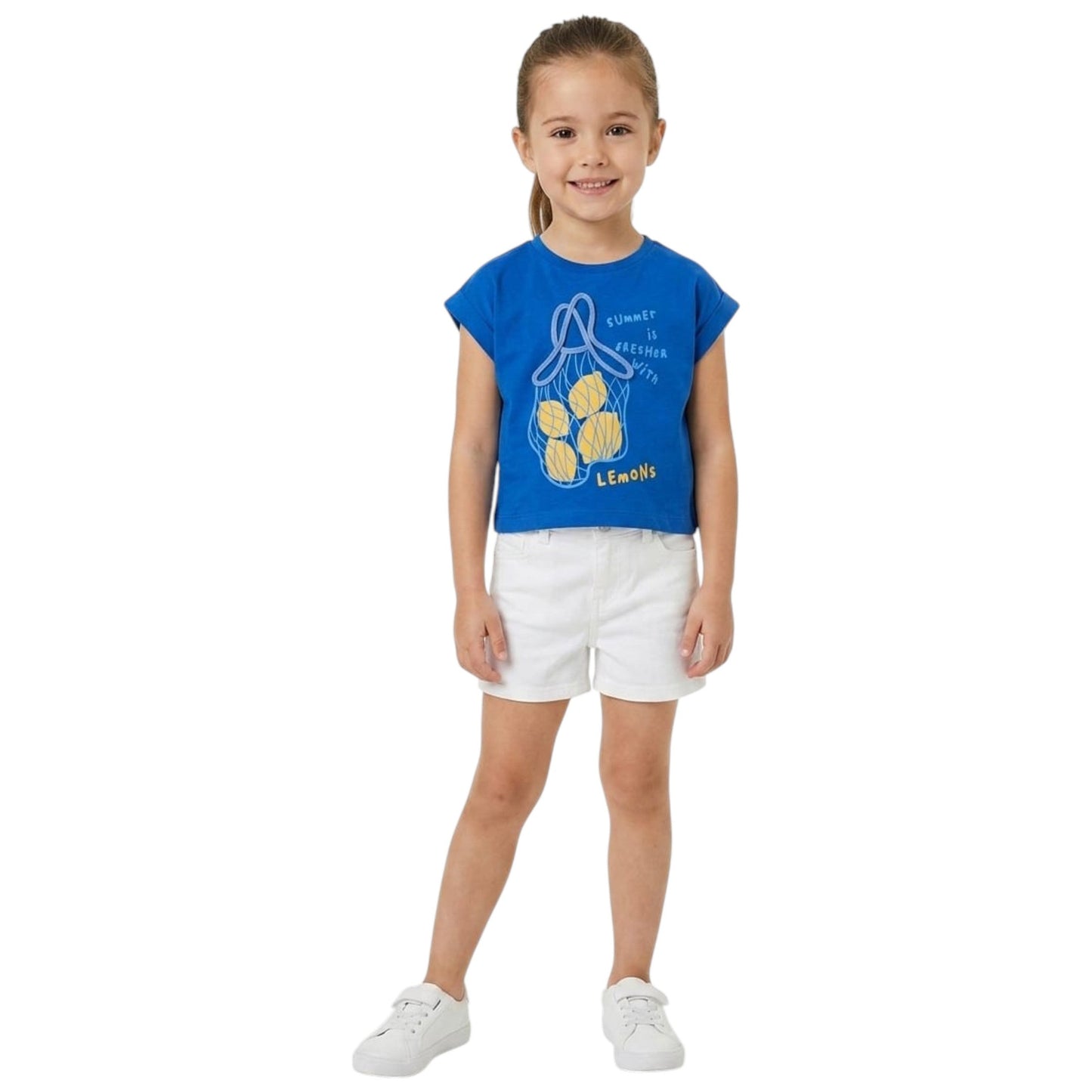 Kids Girl's Printed Top,Navy Blue