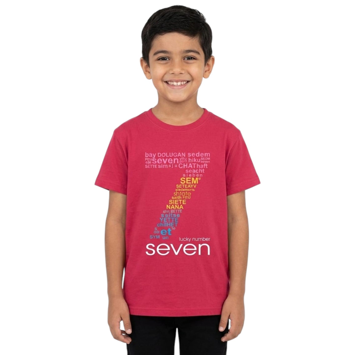 Kids Boy's Printed Top,Red