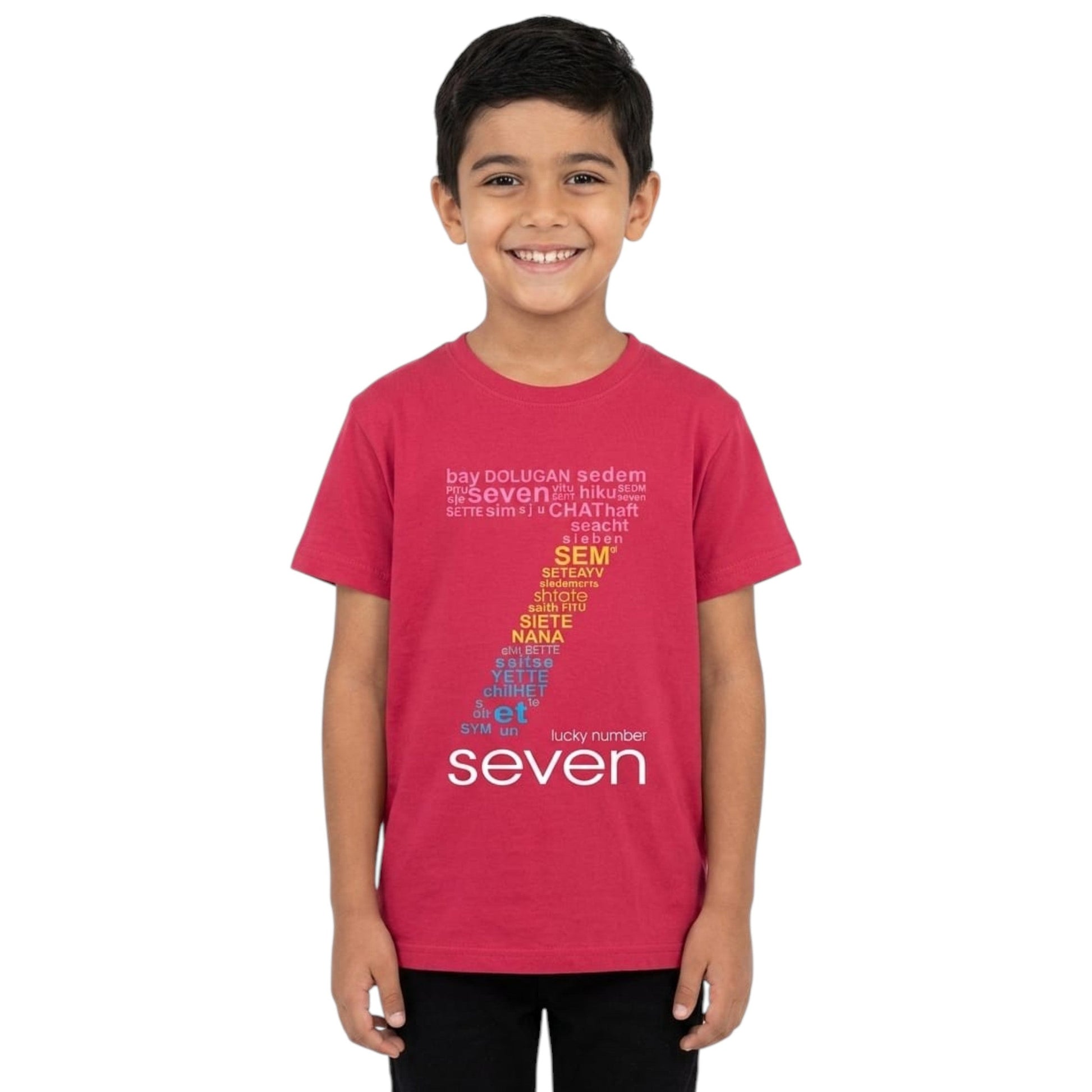 Kids Boy's Printed Top,Red