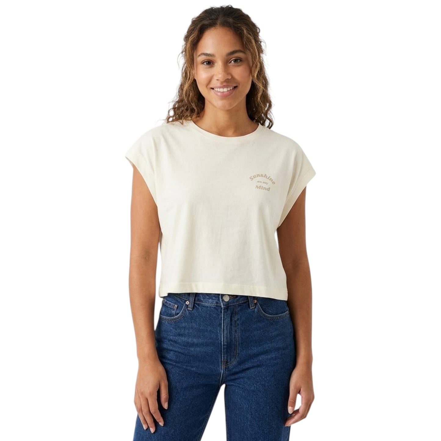 Women's Printed Top,Light Beige