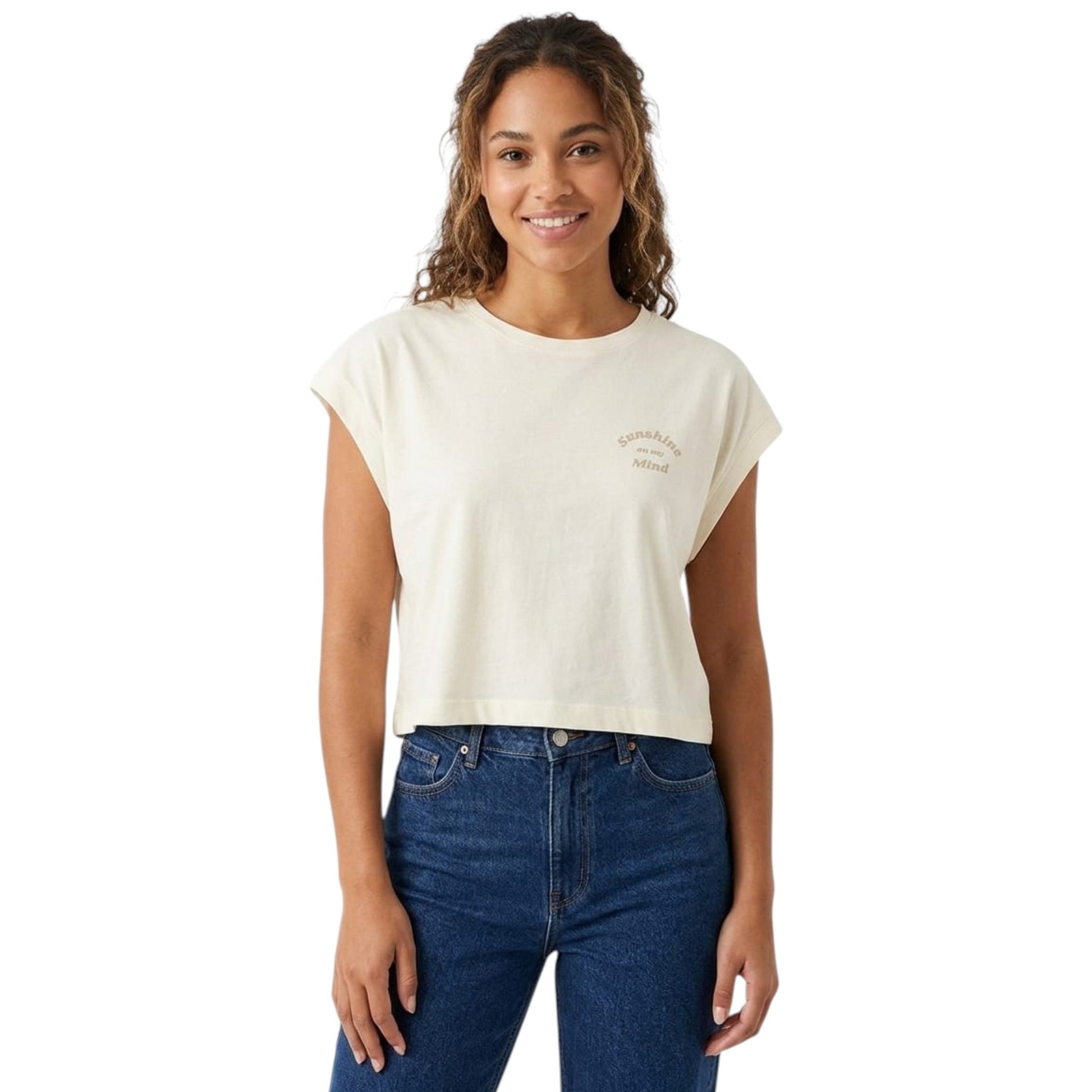 Women's Printed Top,Light Beige