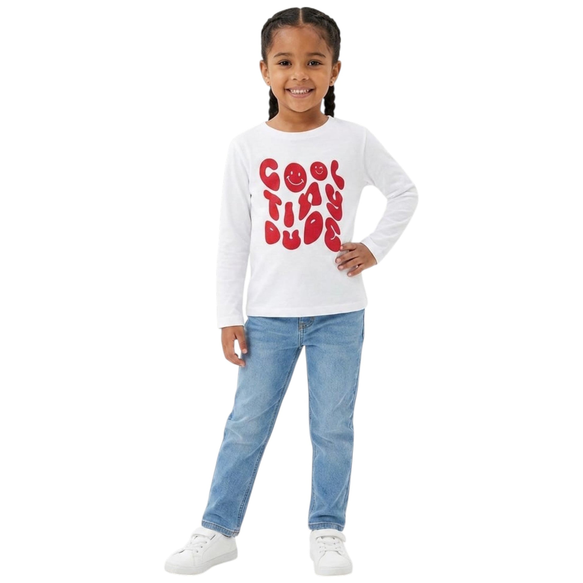 Kids Girl's Printed Top,White