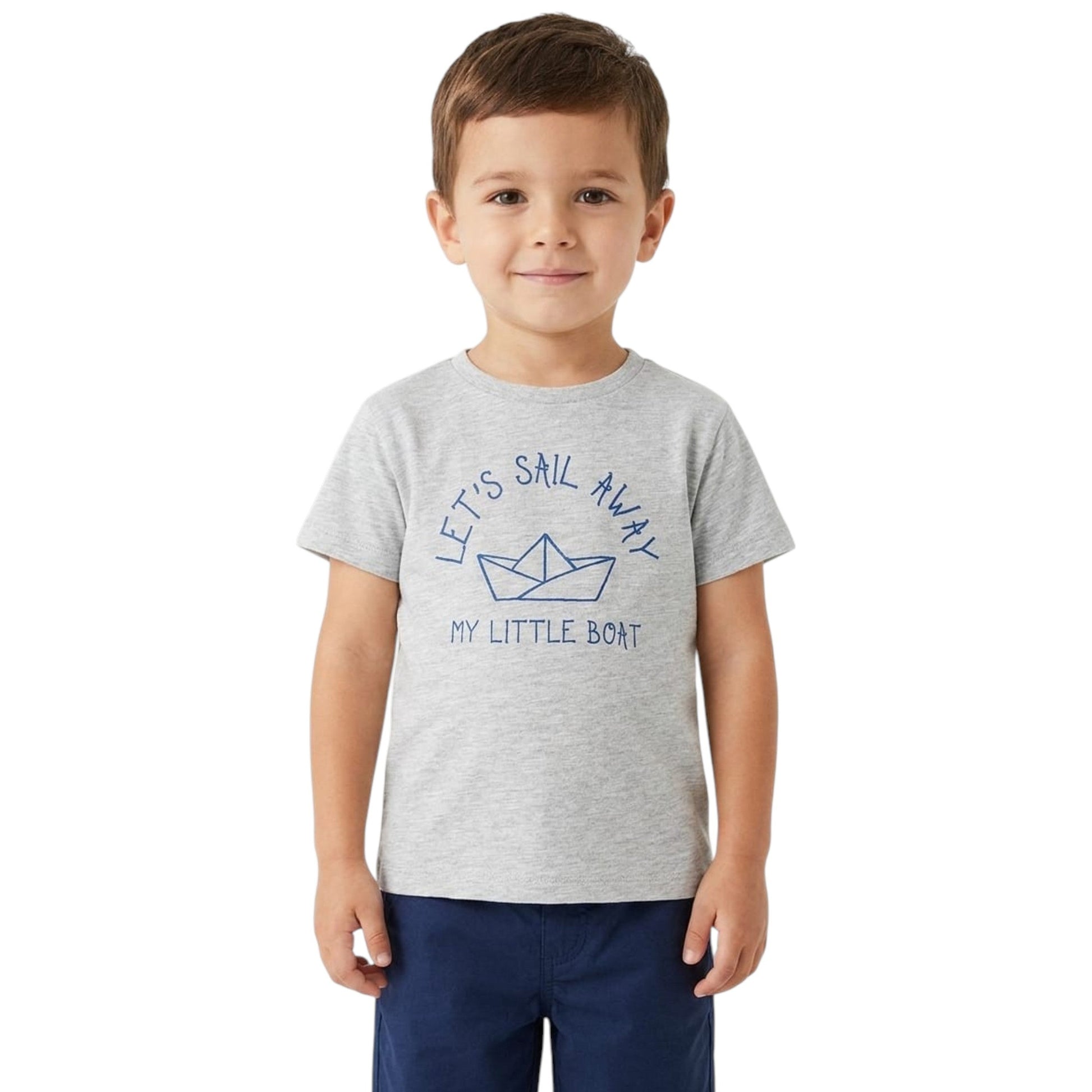 Kids Boy's Printed Top,Grey