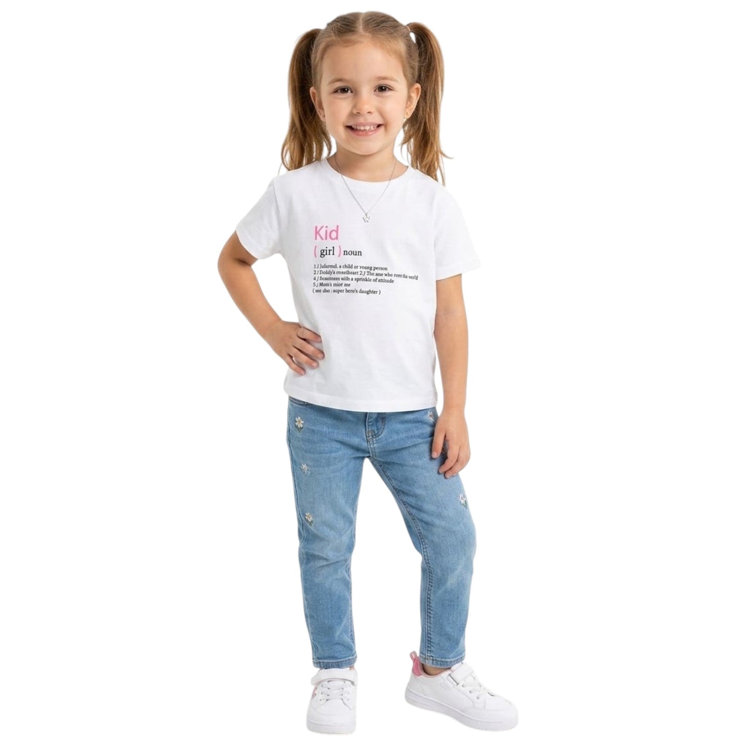 Kids Girl's Printed Top,White