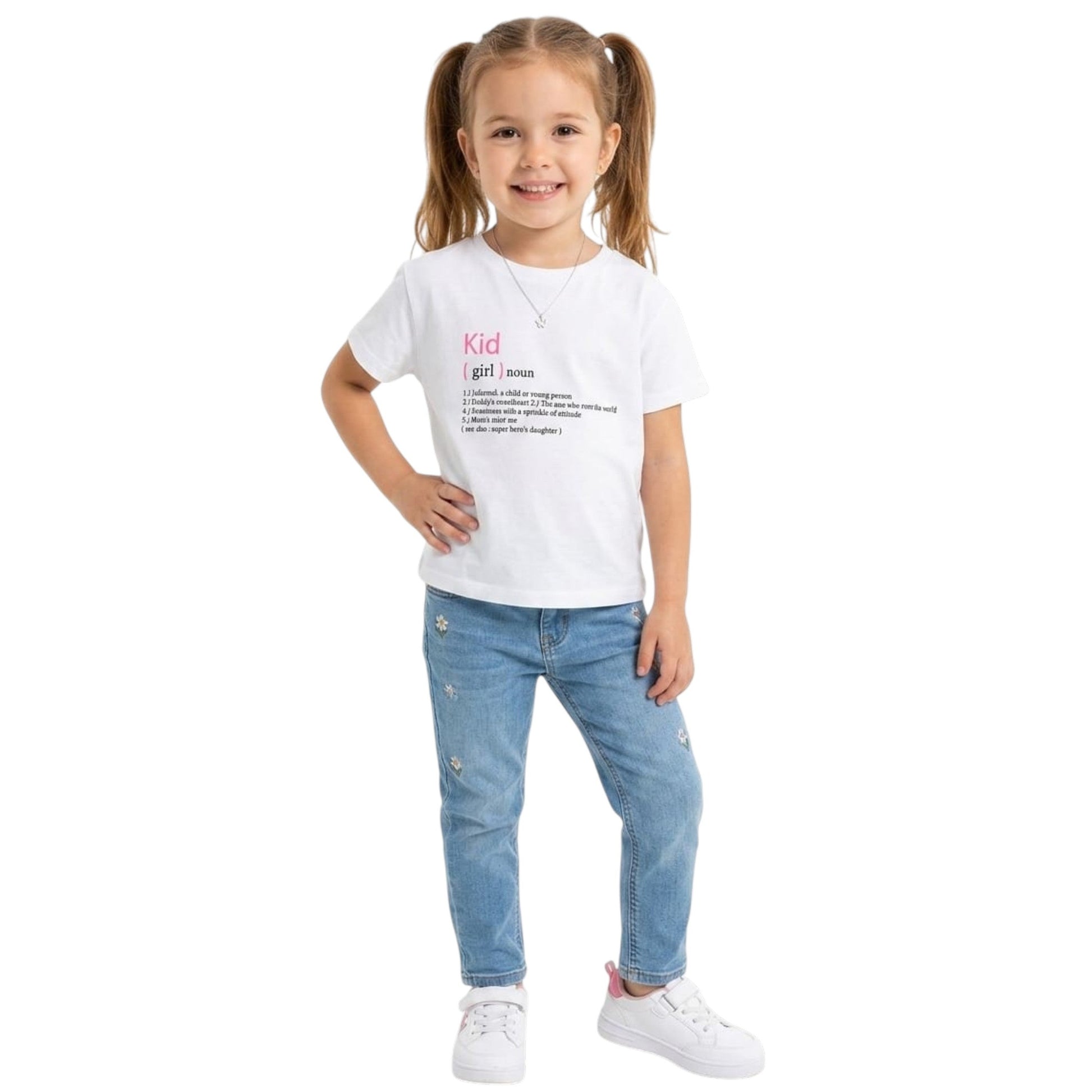 Kids Girl's Printed Top,White
