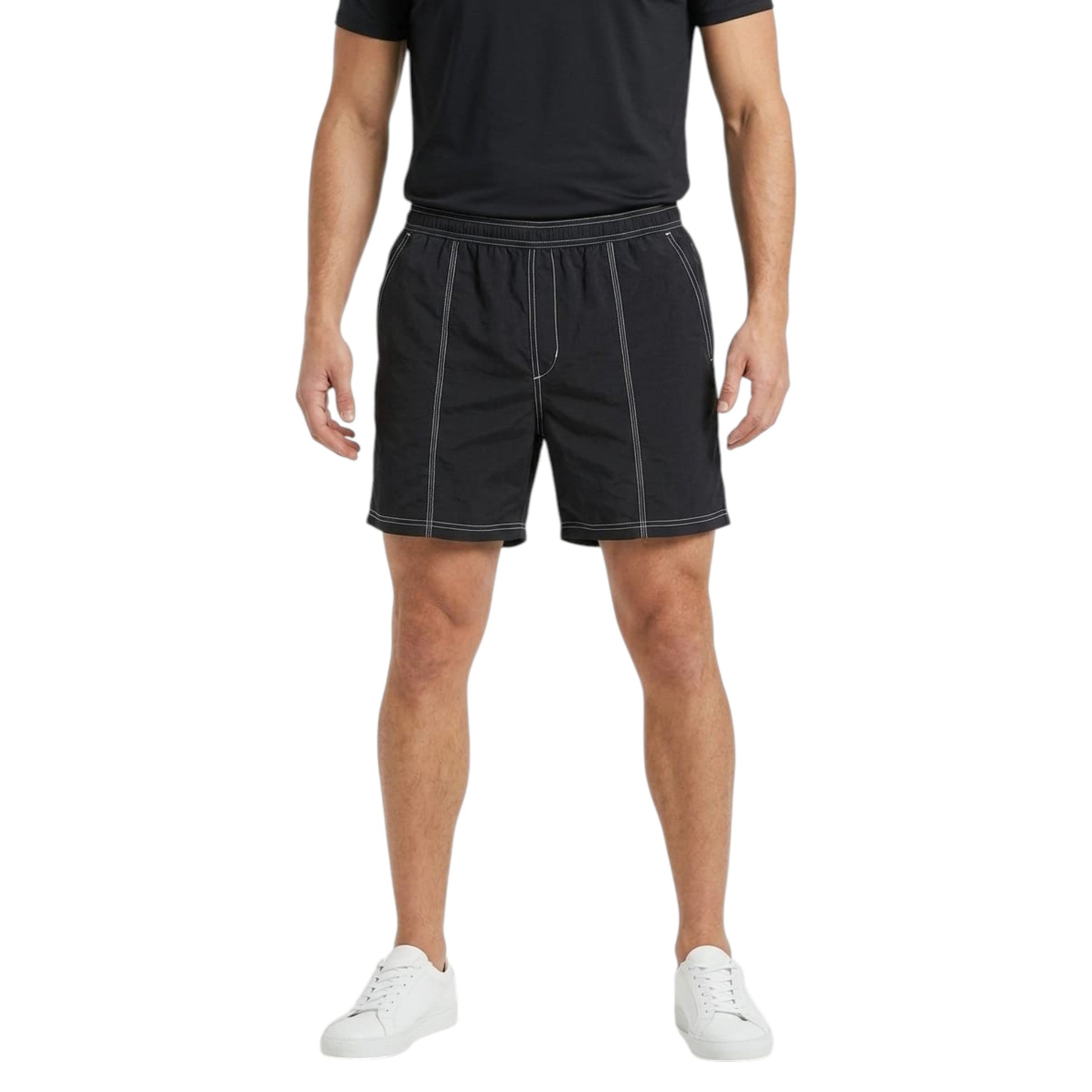 Men's Plain Solid Short,Black