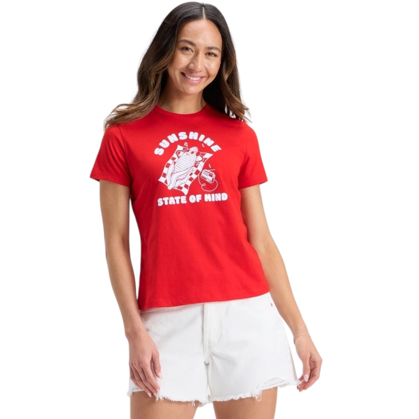 Women's Printed Top,Red
