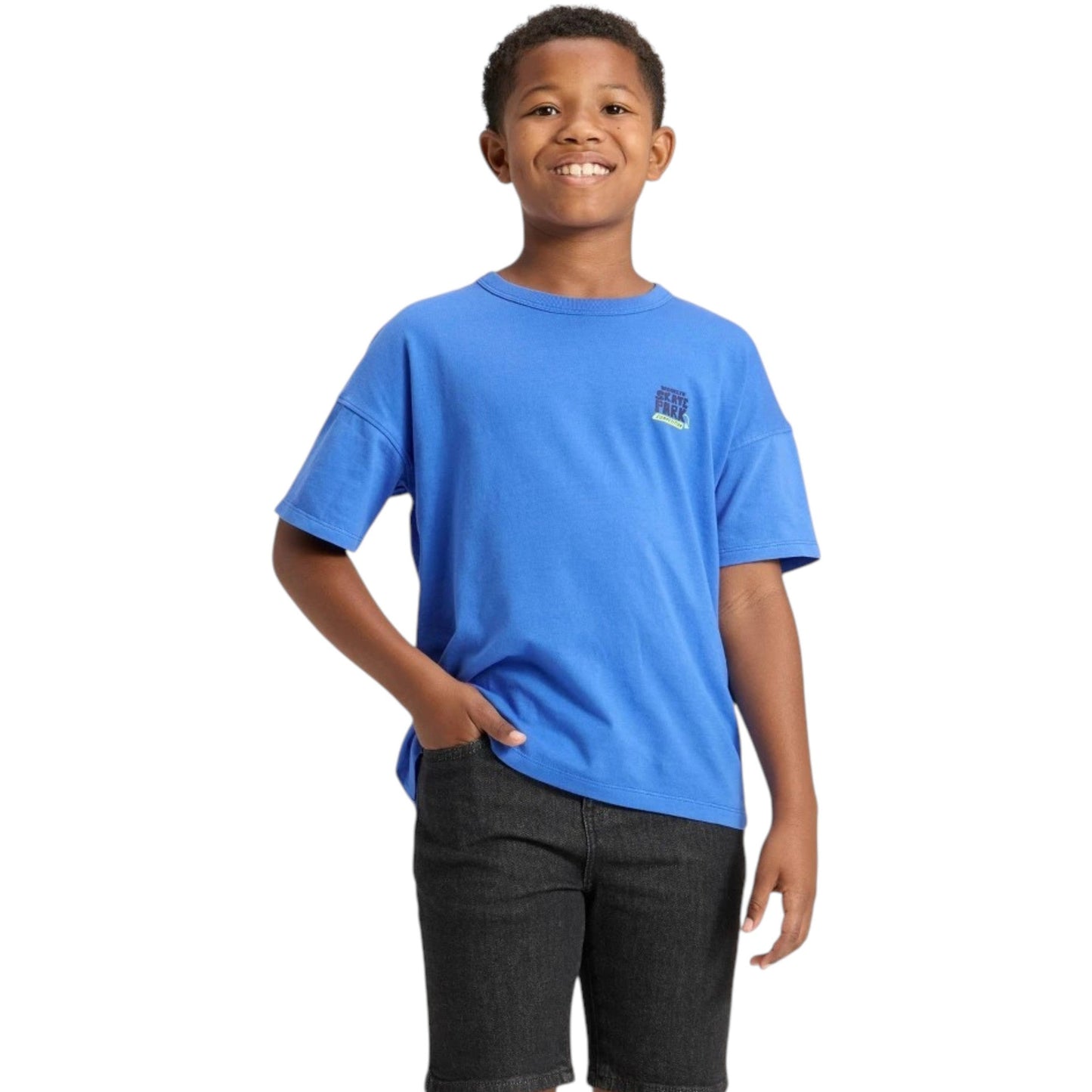 Kids Boy's Printed Back Top,Blue