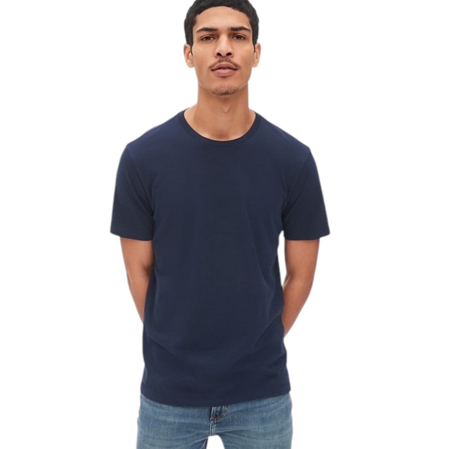 Men's Plain Solid Top,Navy