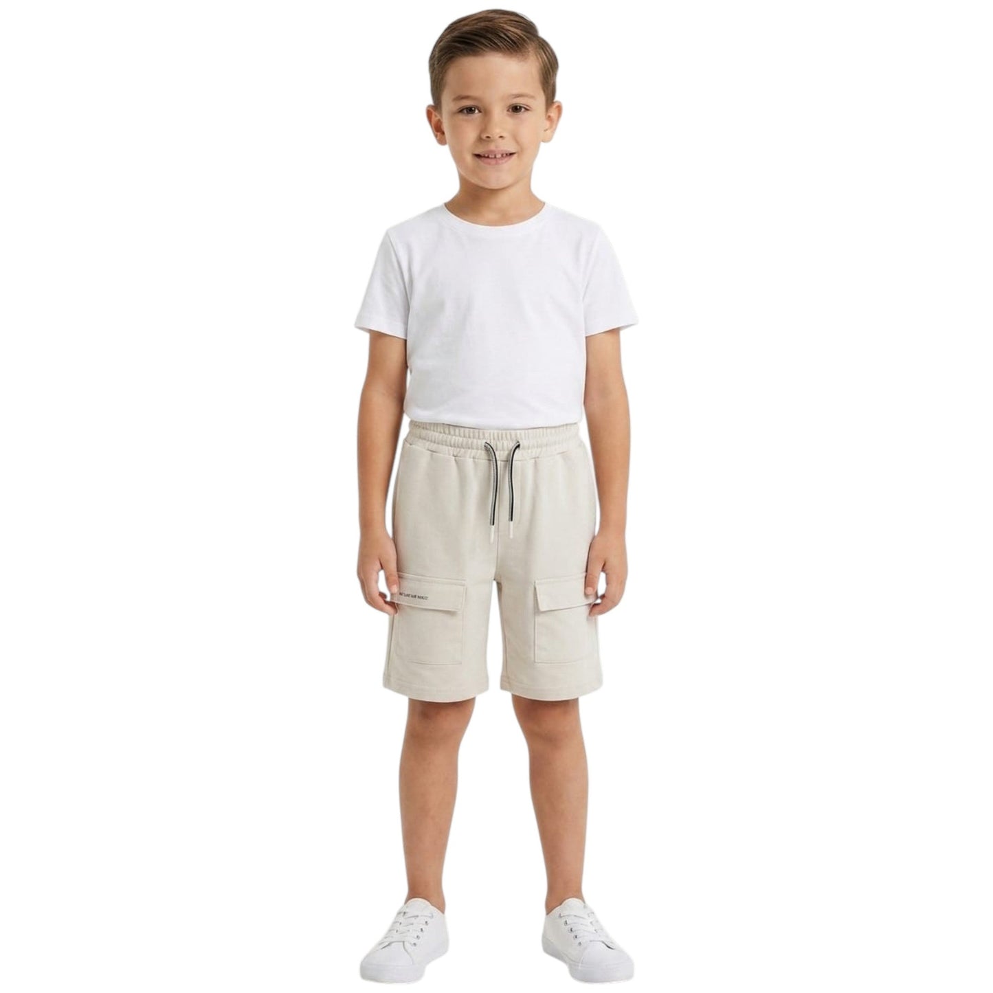 Kids Boy's Plain Solid Short,Beige
