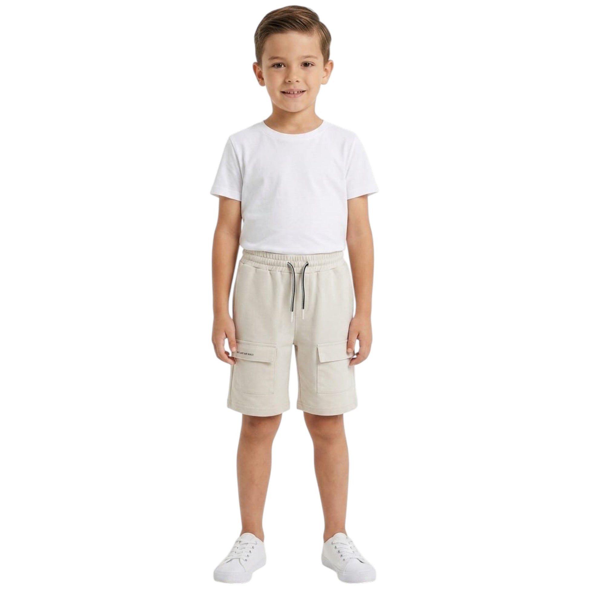 Kids Boy's Plain Solid Short,Beige