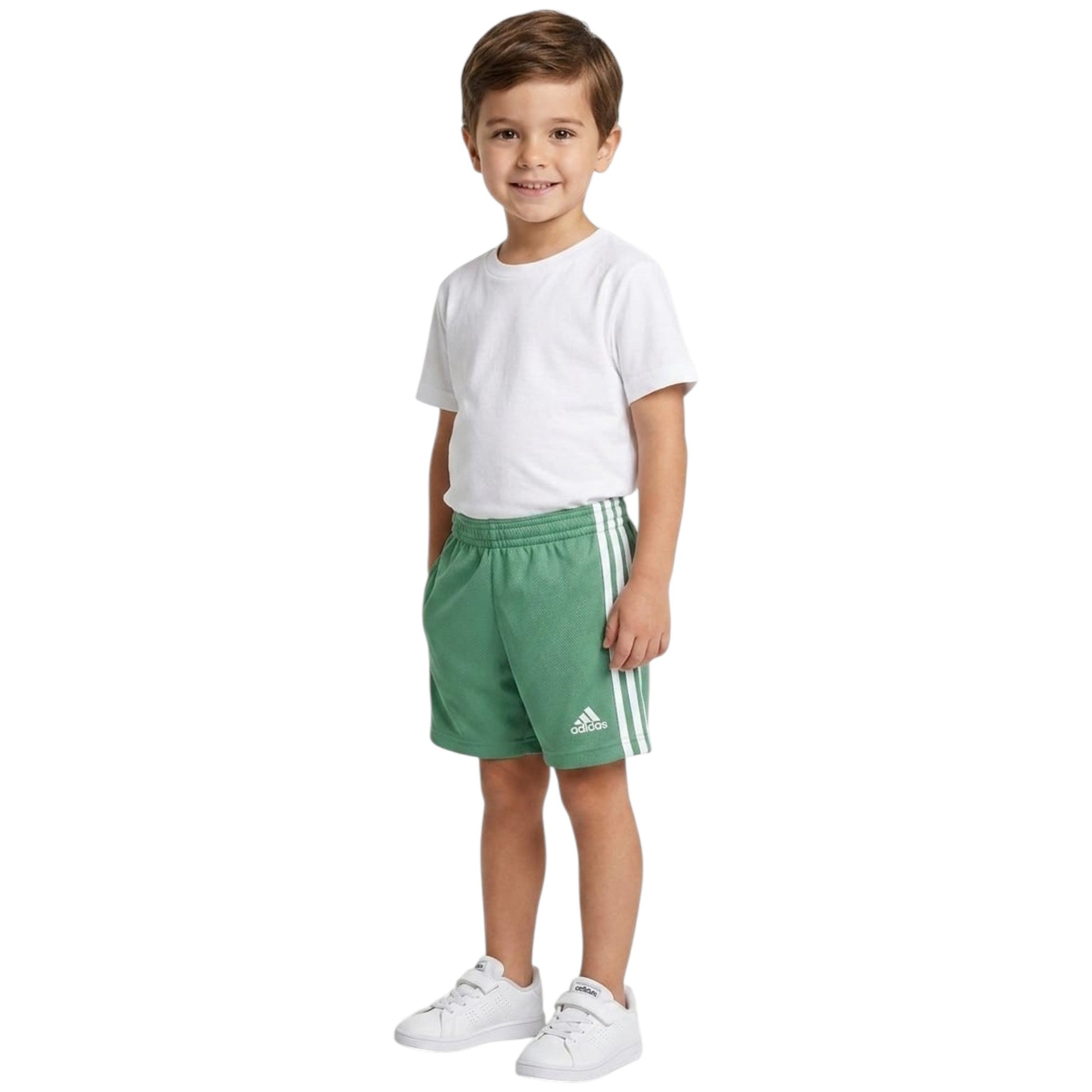 Kids Boy's Brand Logo Printed Short,Green