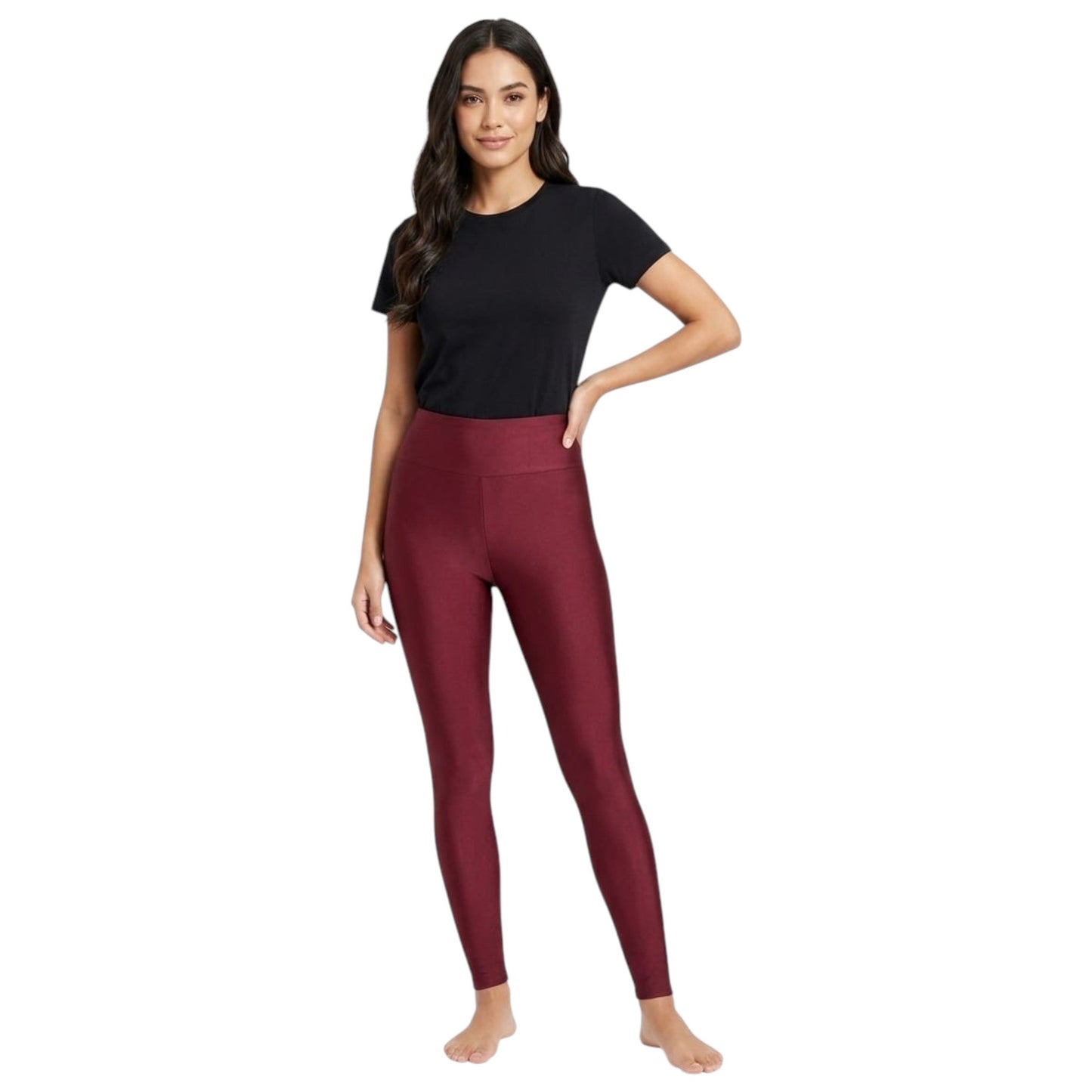 Women's Plain Legging,Burgundy