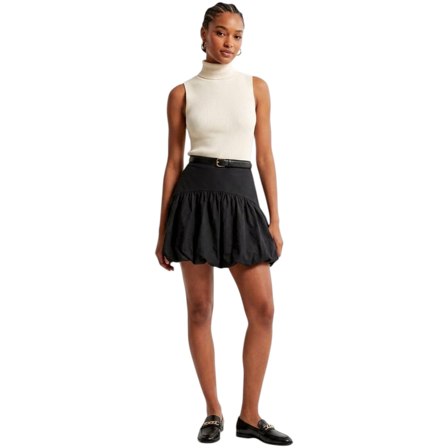 Women's Plain Solid Skirt,Black