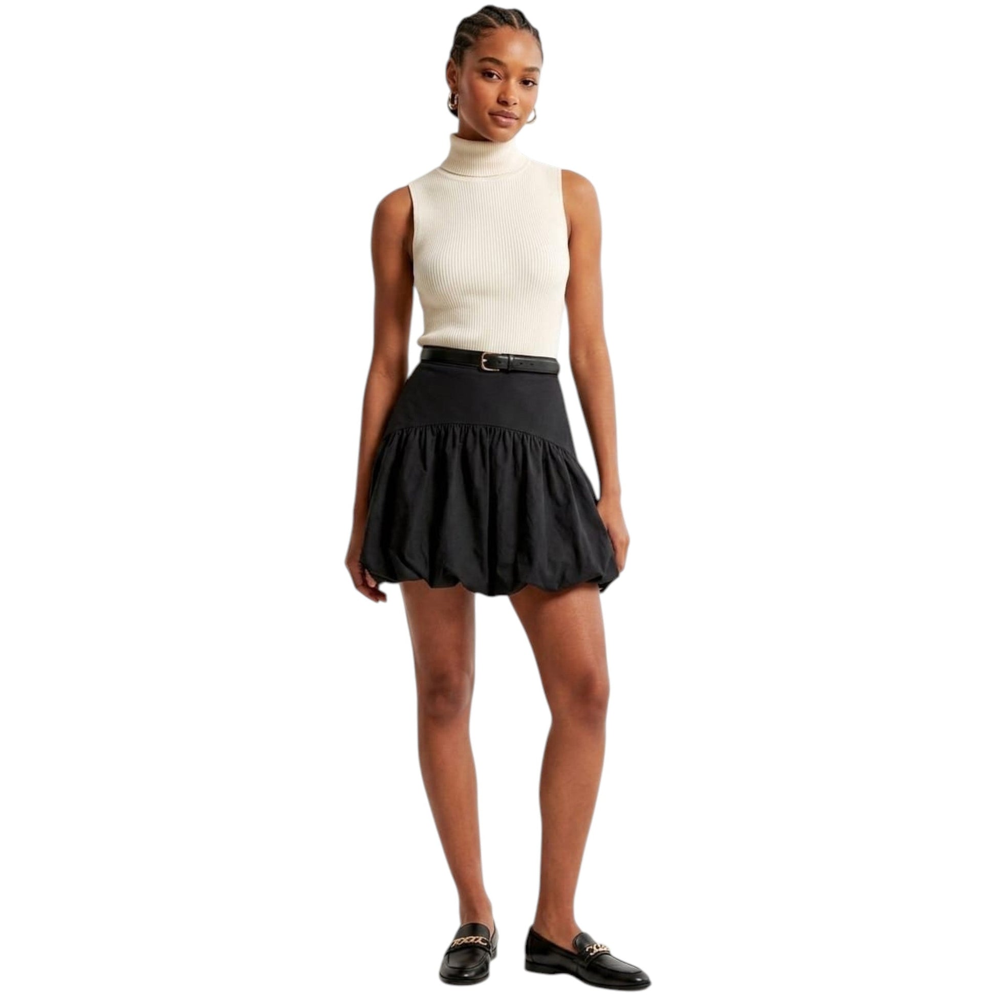 Women's Plain Solid Skirt,Black