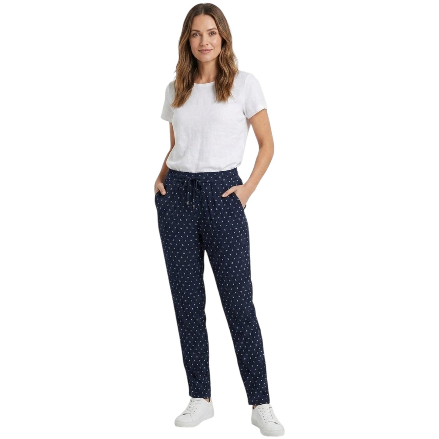 Women's Printed Pant,Navy