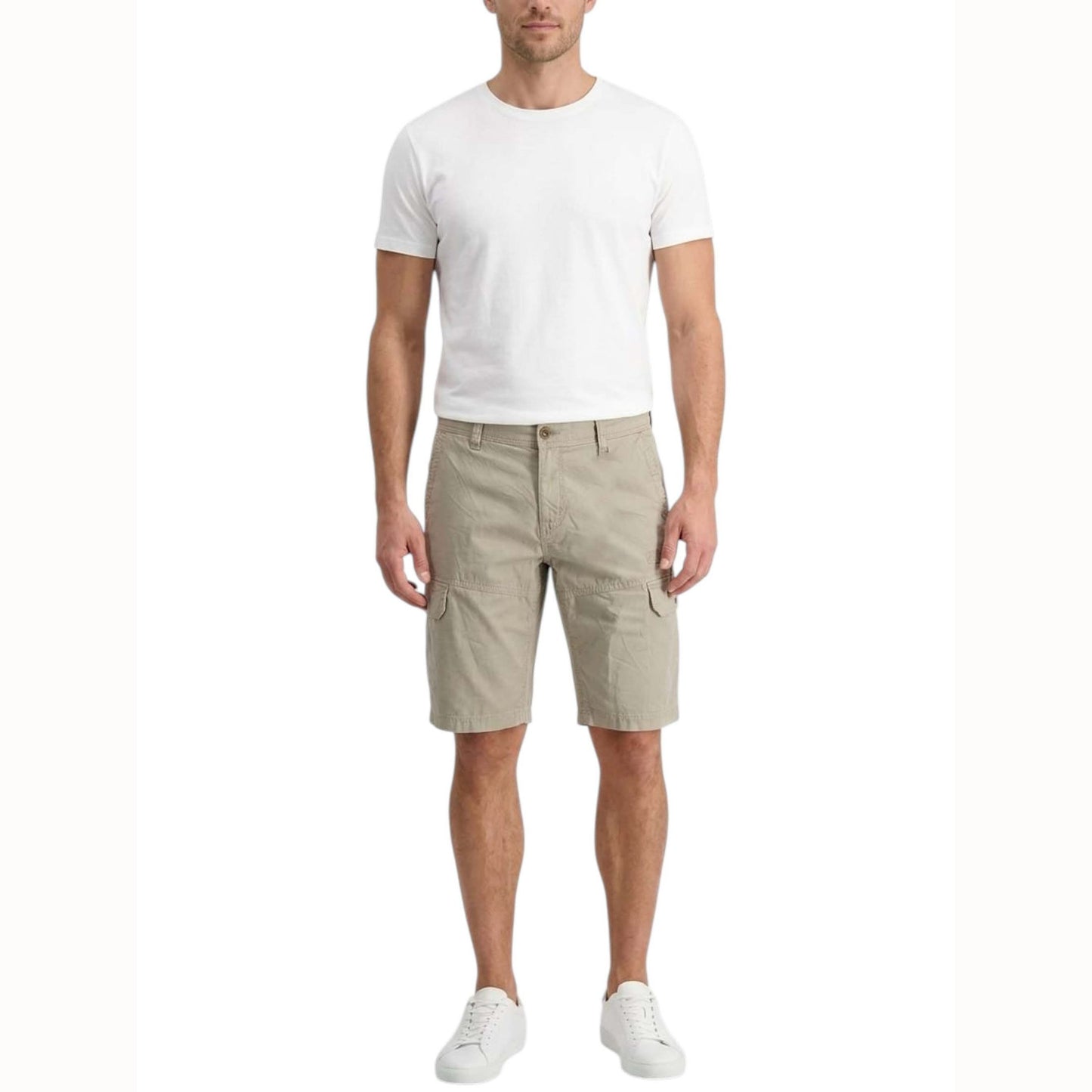 Men's Plain Solid Cargo Short,Light Olive
